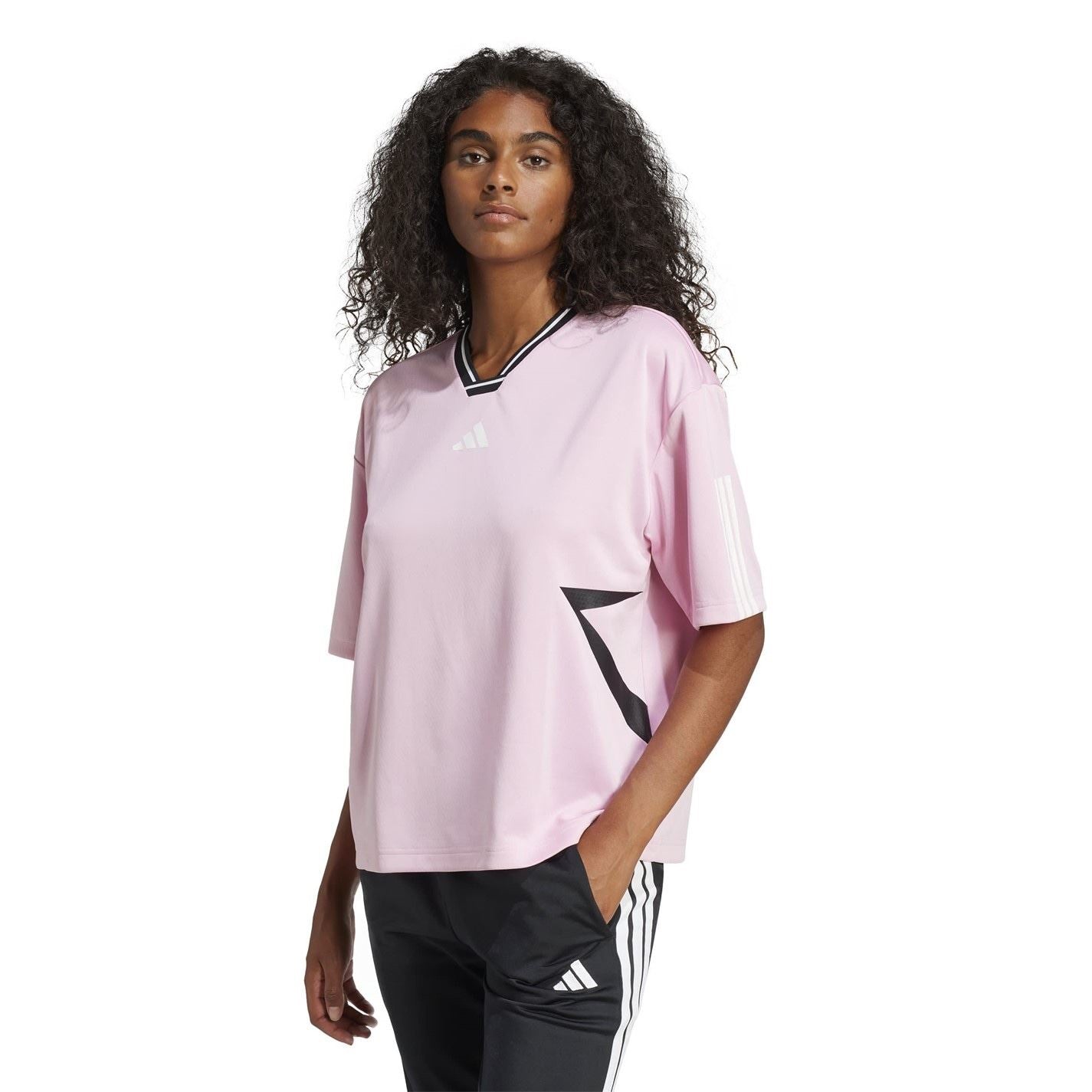 adidas Tiro Cut 3 Stripes Colorblock Boyfriend T-Shirt