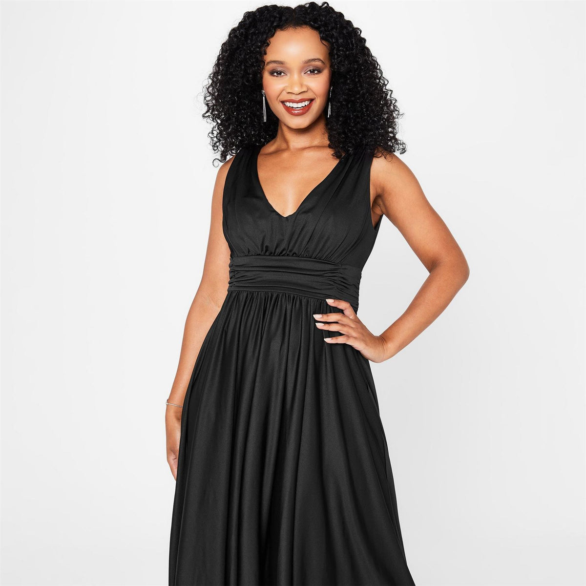Biba Bridesmaid Dip Hem Maxi Dress