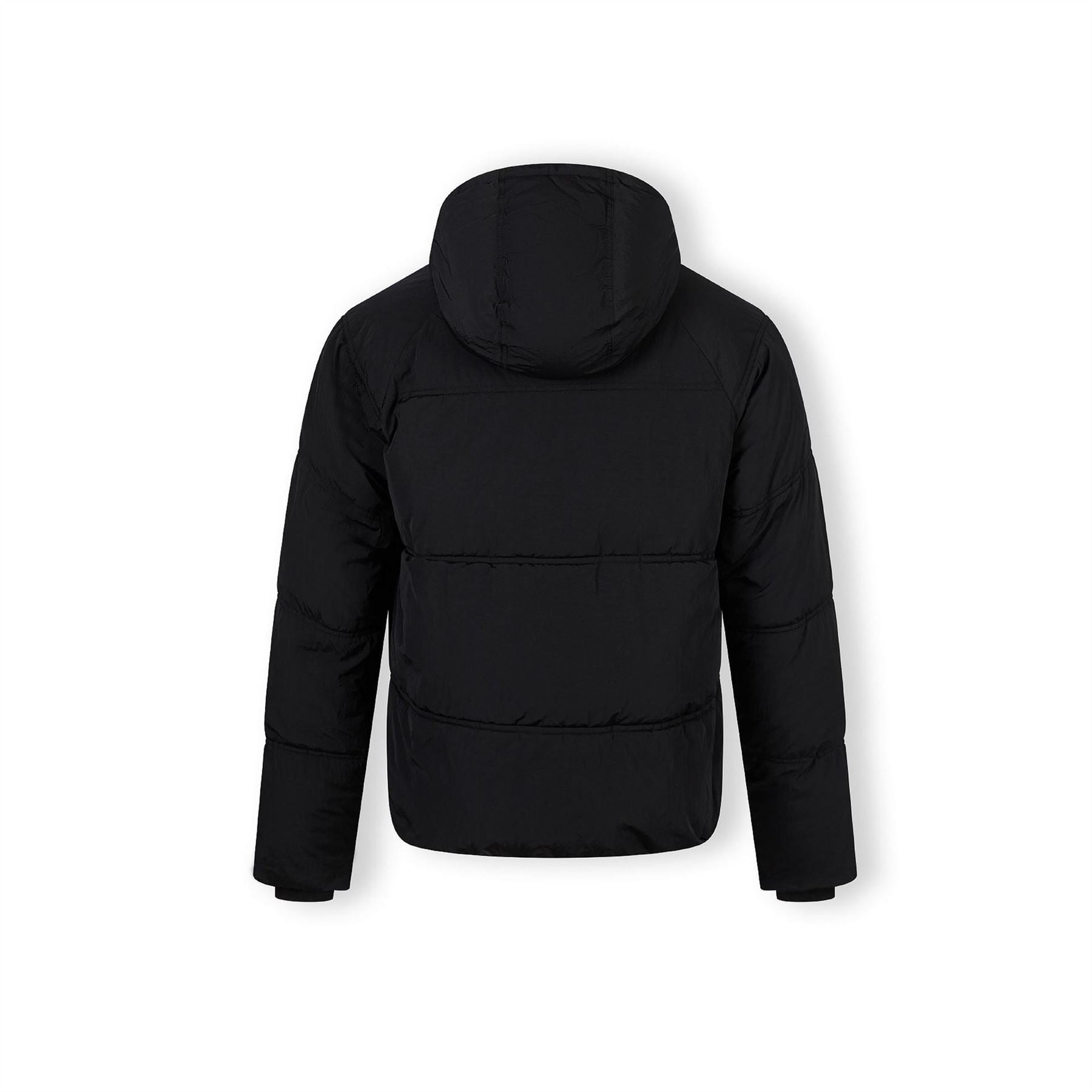 Minoti Boys Quilted Jacket With Hood And Zip Pockets Black