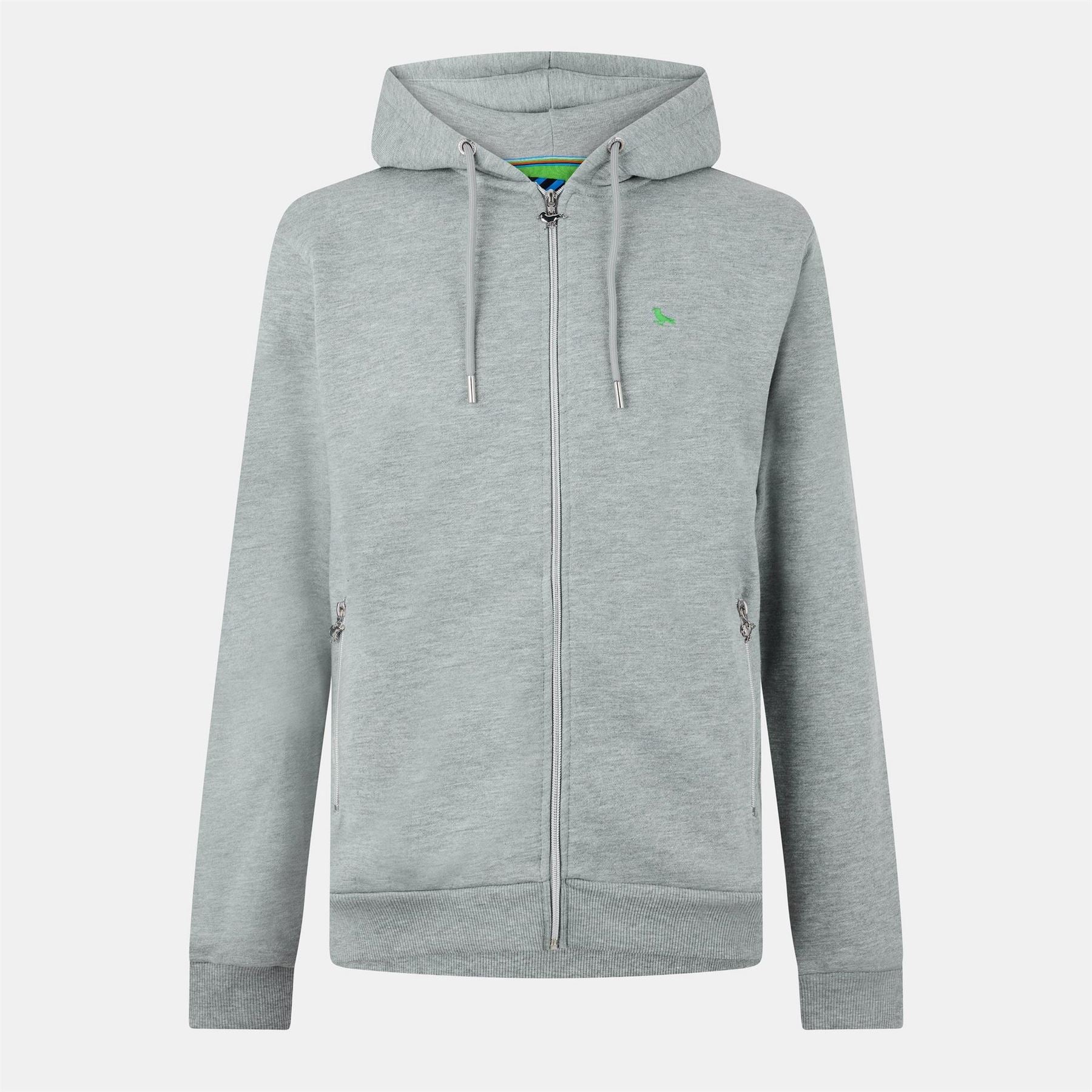 Modern Amusement Route 66 Heathered Hooded Ribbed Cuff Sweat Jacket