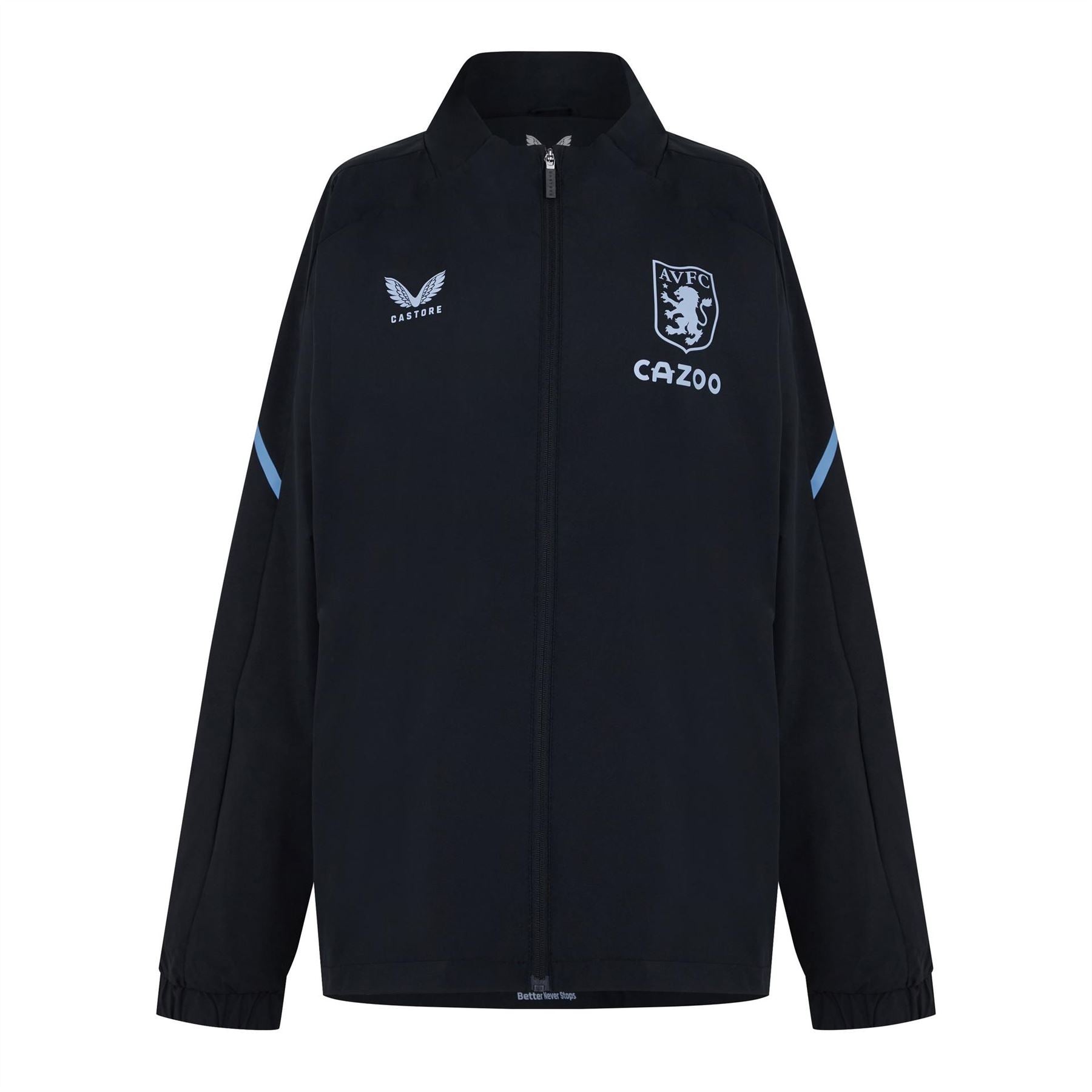 Castore Aston Villa Water Resistant Long Sleeve Licensed Rain Anorak