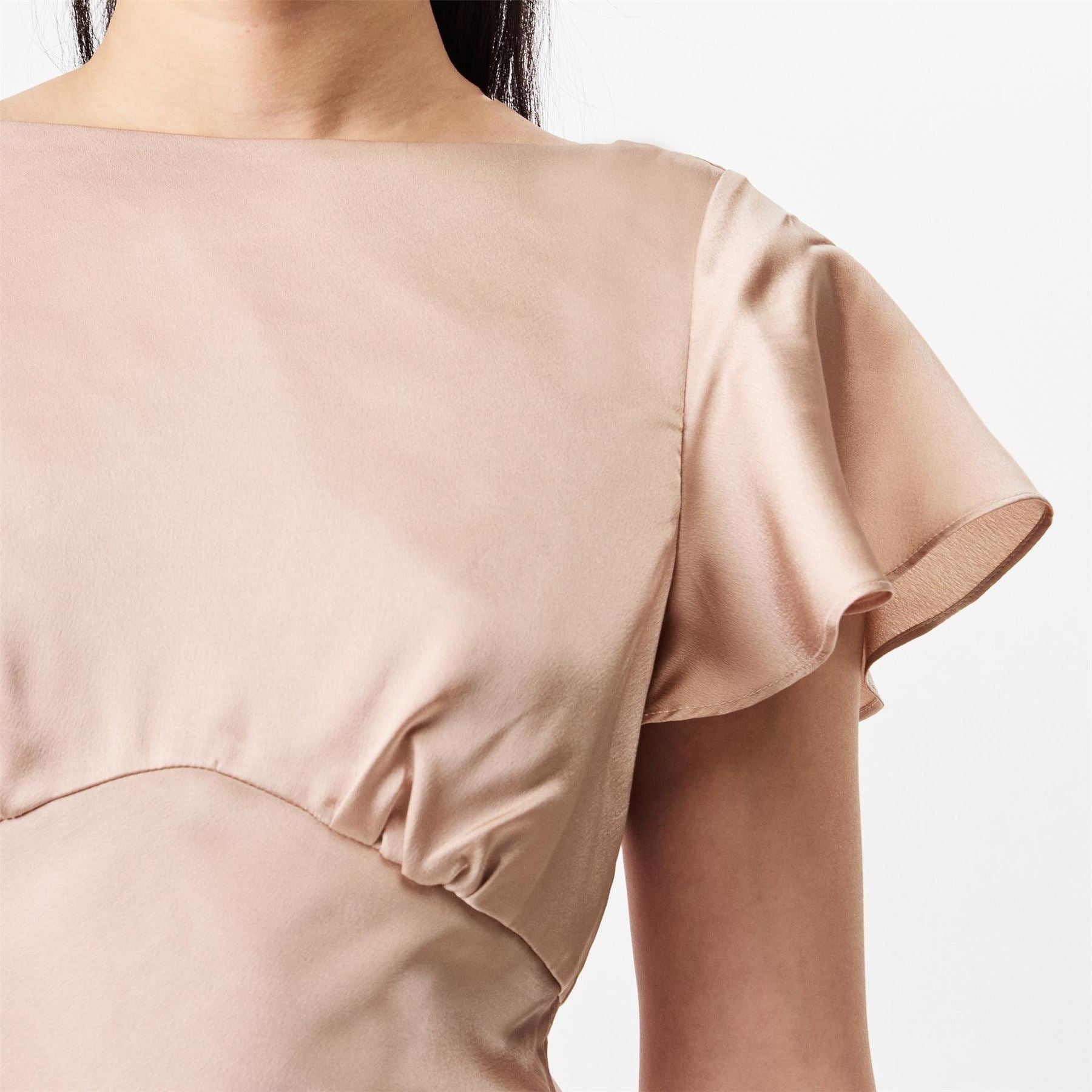 Jarlo Empire Waist Boat Neck Maxi Ball Gown