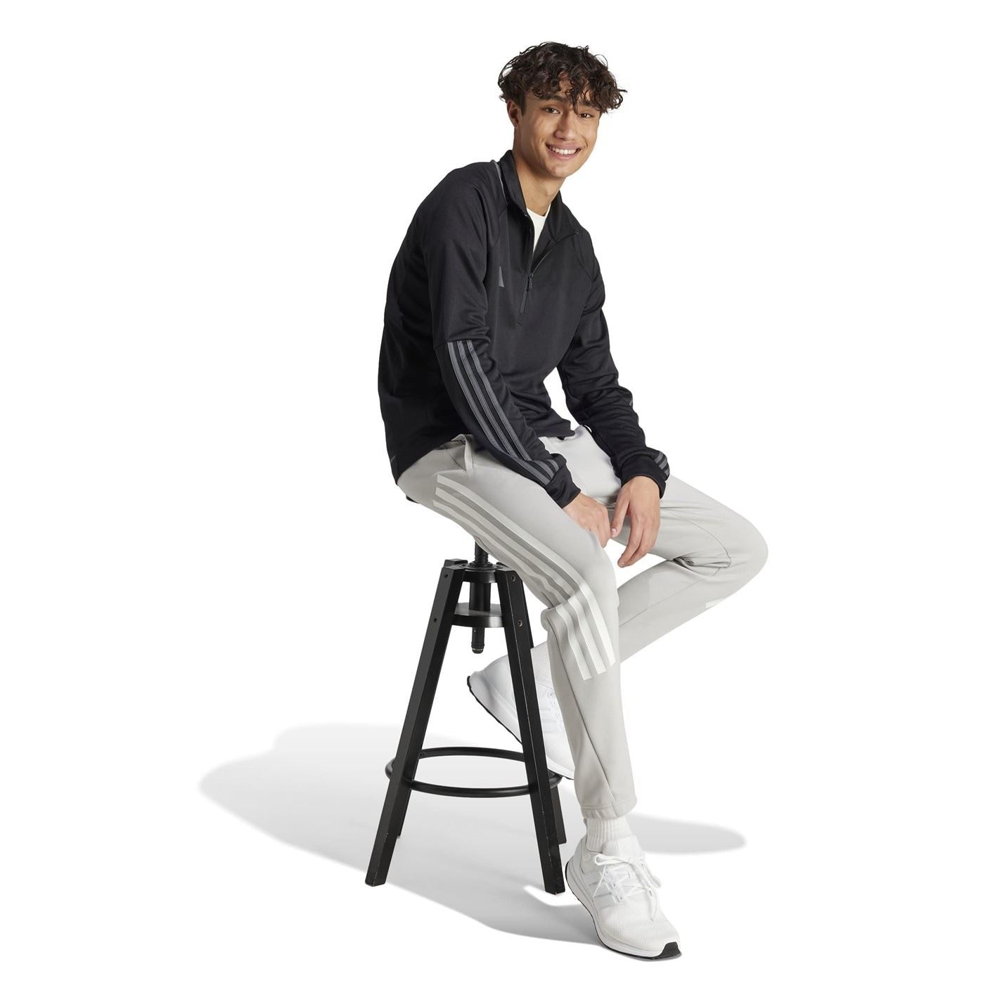 adidas Mens Sereno Long Sleeve Zip Top