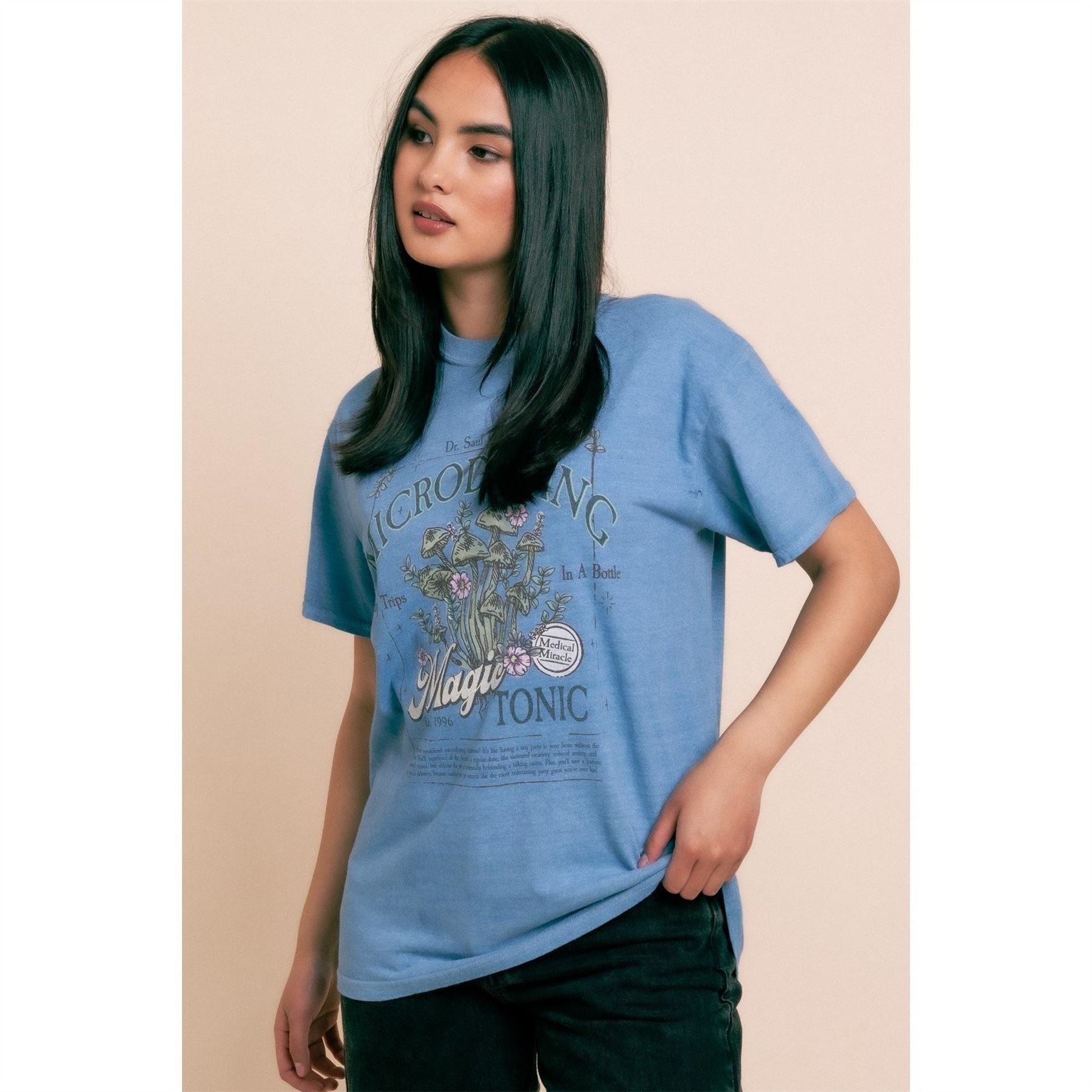 Daisy Street Magic Lettering Crew Neck T-Shirt