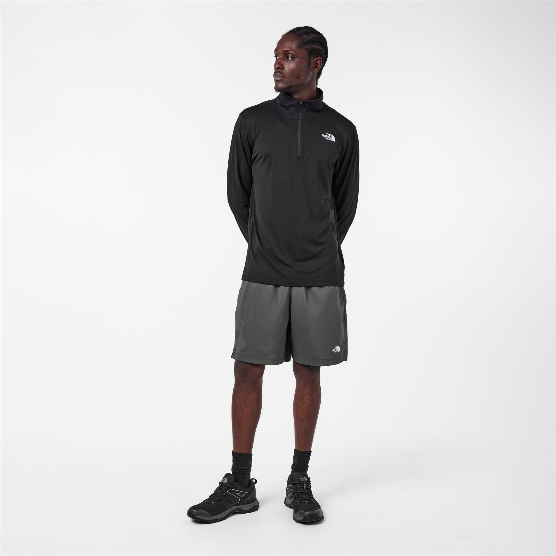 The North Face Mist Regular Fit Long Sleeve Zip Neck T-Shirt