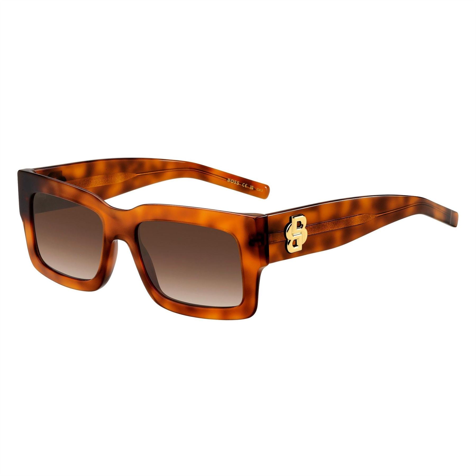 Boss Rectangular Round Sunglasses