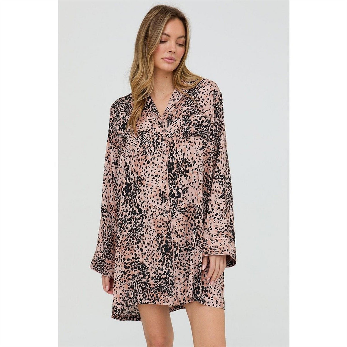 Lily and Lionel Simone Mini Long Sleeve Shirt Dress