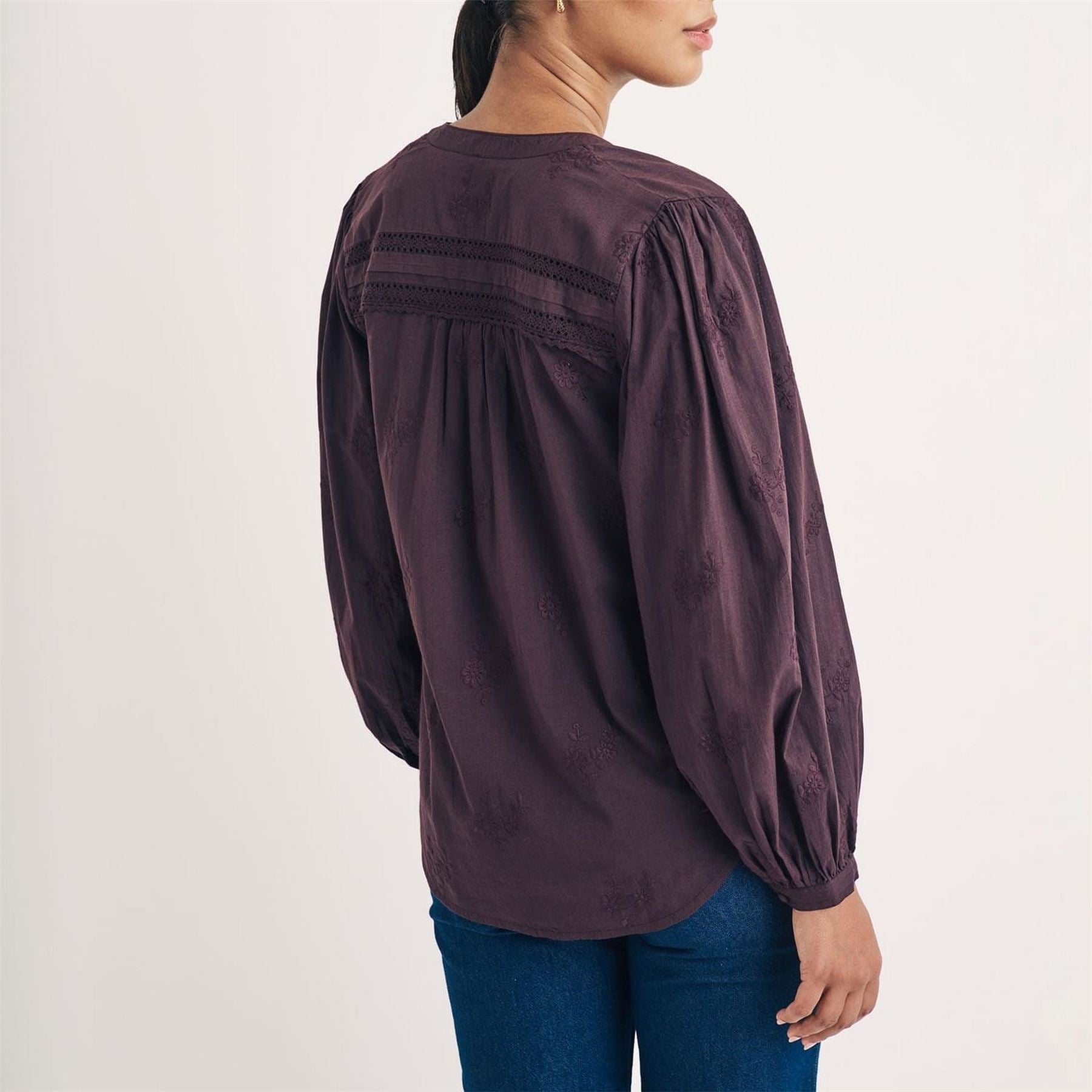 Nobodys Child Floral Embroidered Blouse