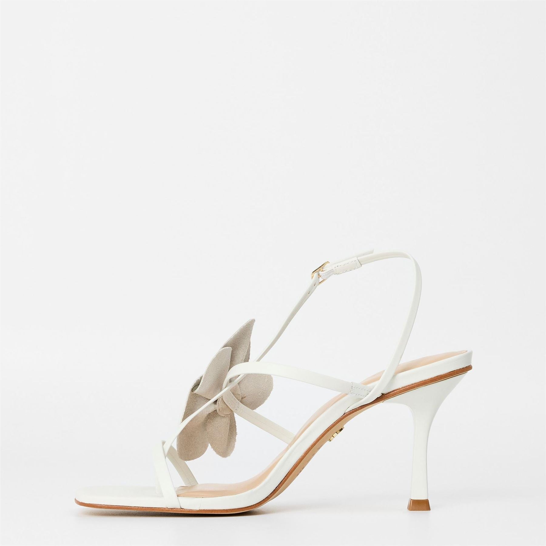 Aldo Floral Open Toe Stiletto Heeled Sandals