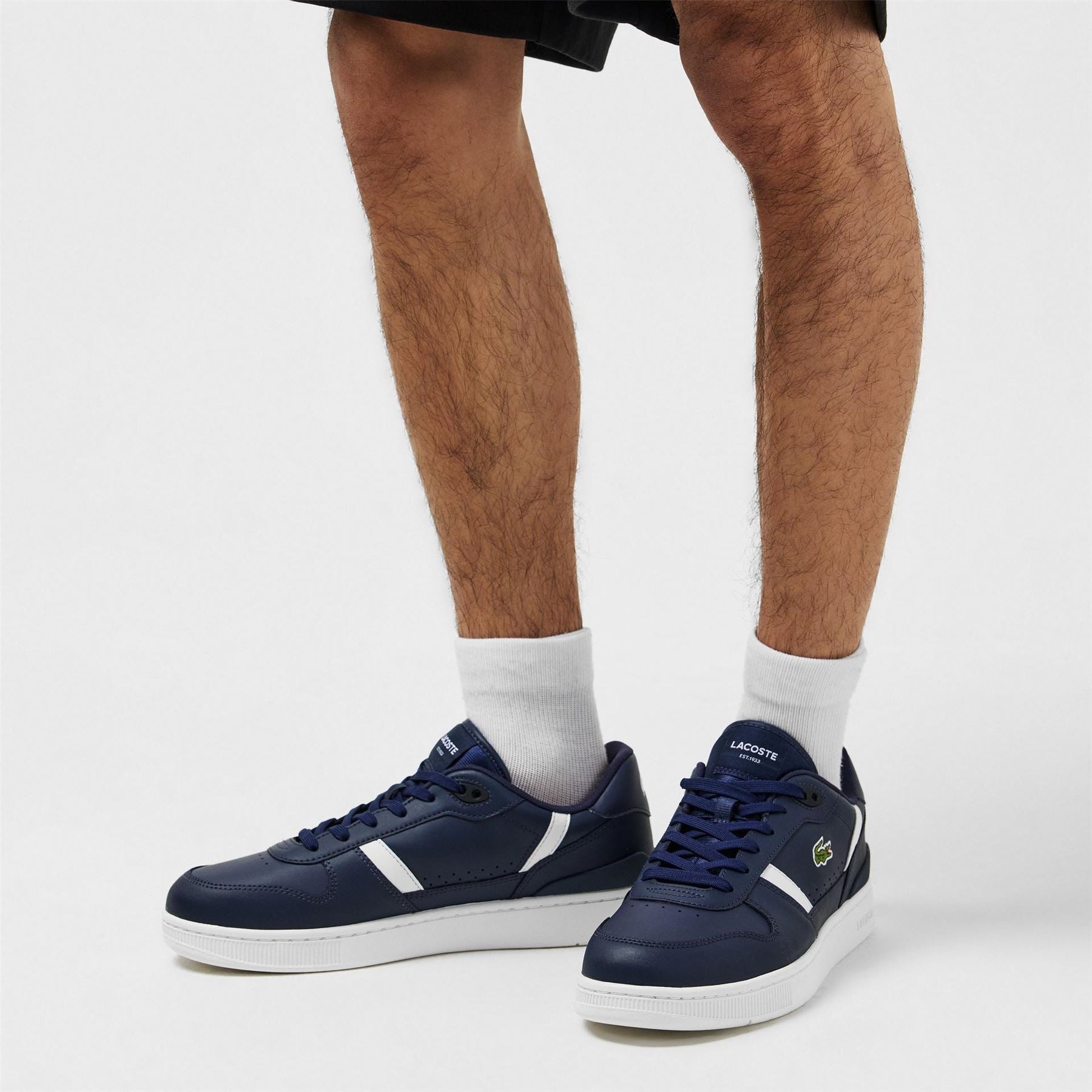 Lacoste T Clip Low Top Crocodile Print Sneakers