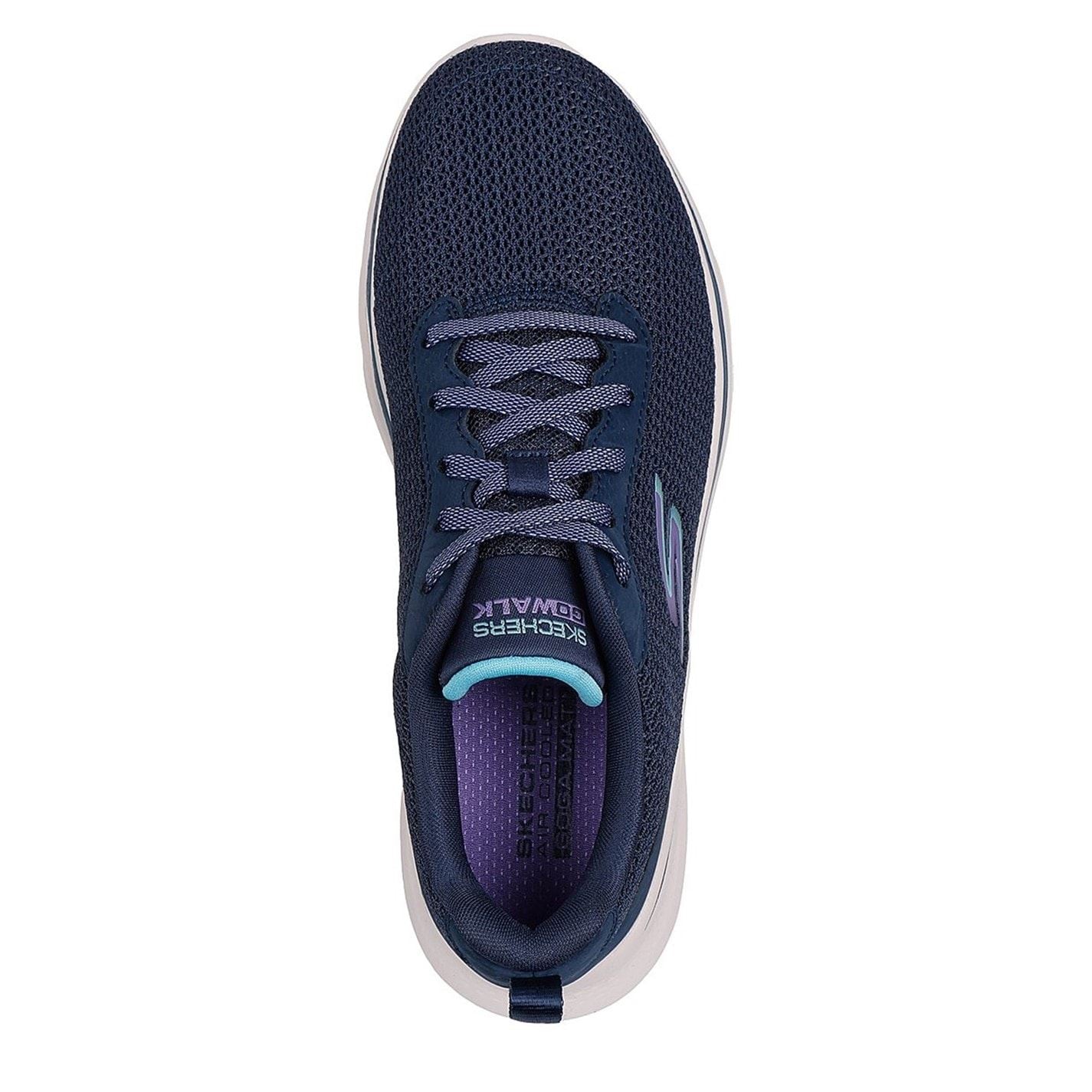 Skechers Womens Athletic Mesh Lace Up Slip On Runners