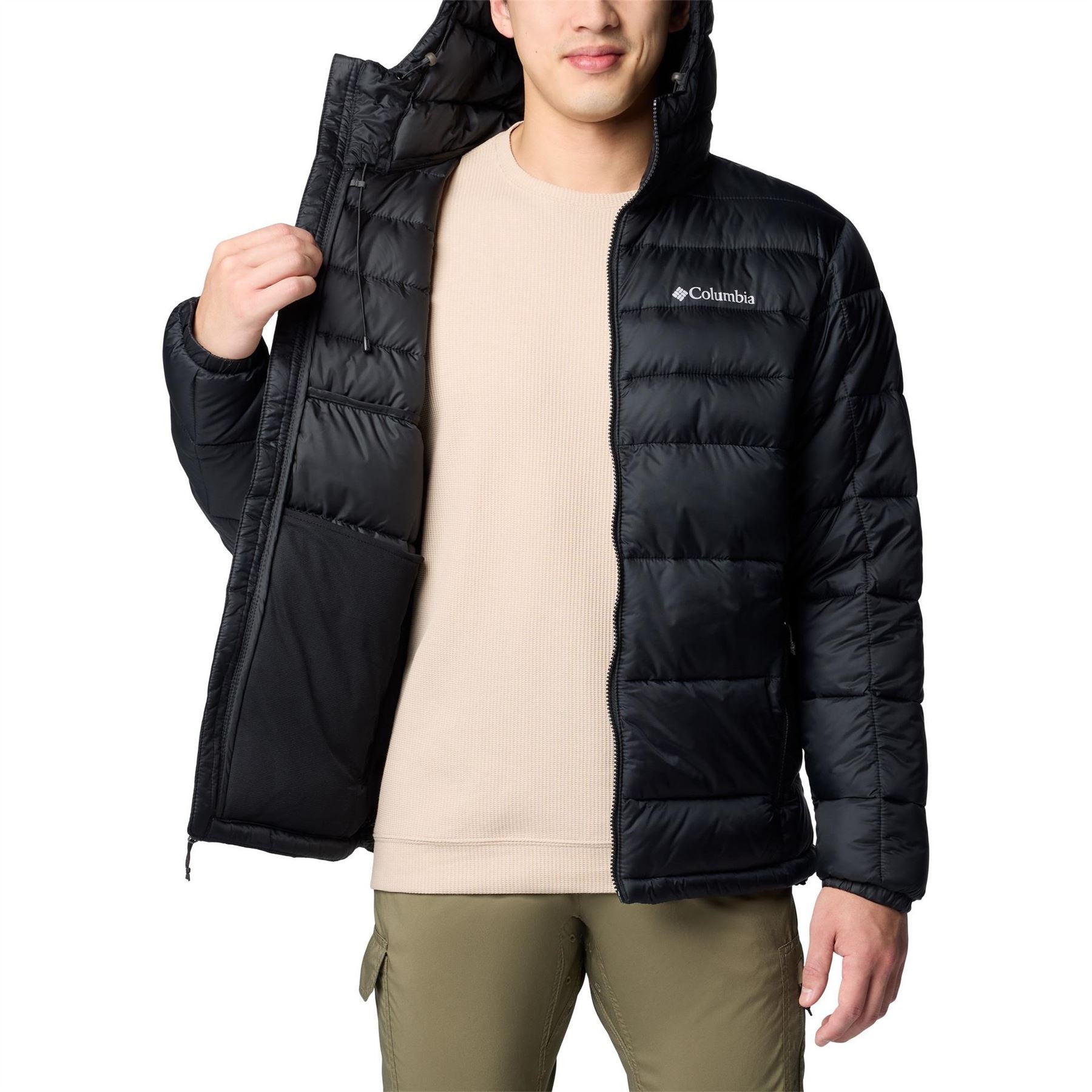 Columbia Buck Butte Hooded Solid Patterned Puffer Jacket
