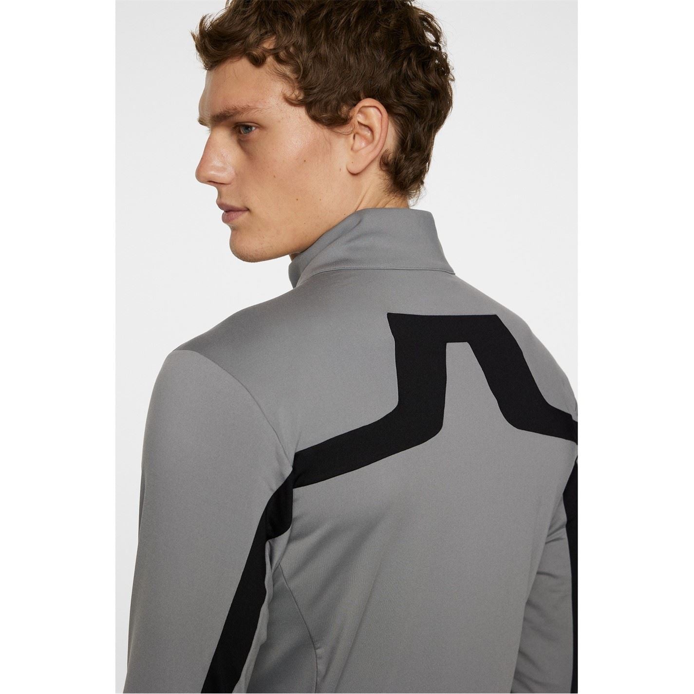 J Lindeberg Golf Jarvis Vertical Logo Funnel Neck Long Sleeve Top