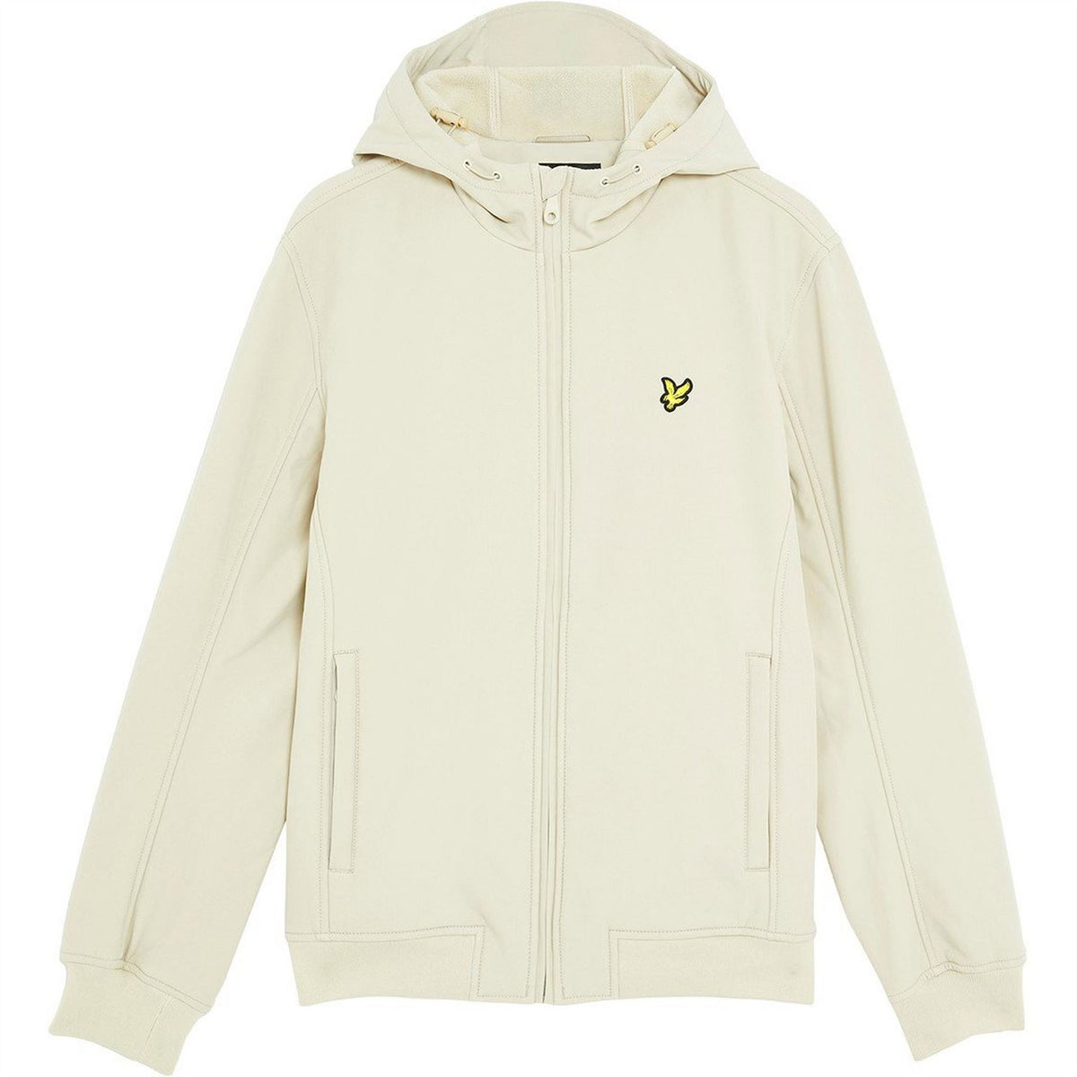 Lyle and Scott Solid Patterned Hooded Softshell Jacket with Ribbed Cuff