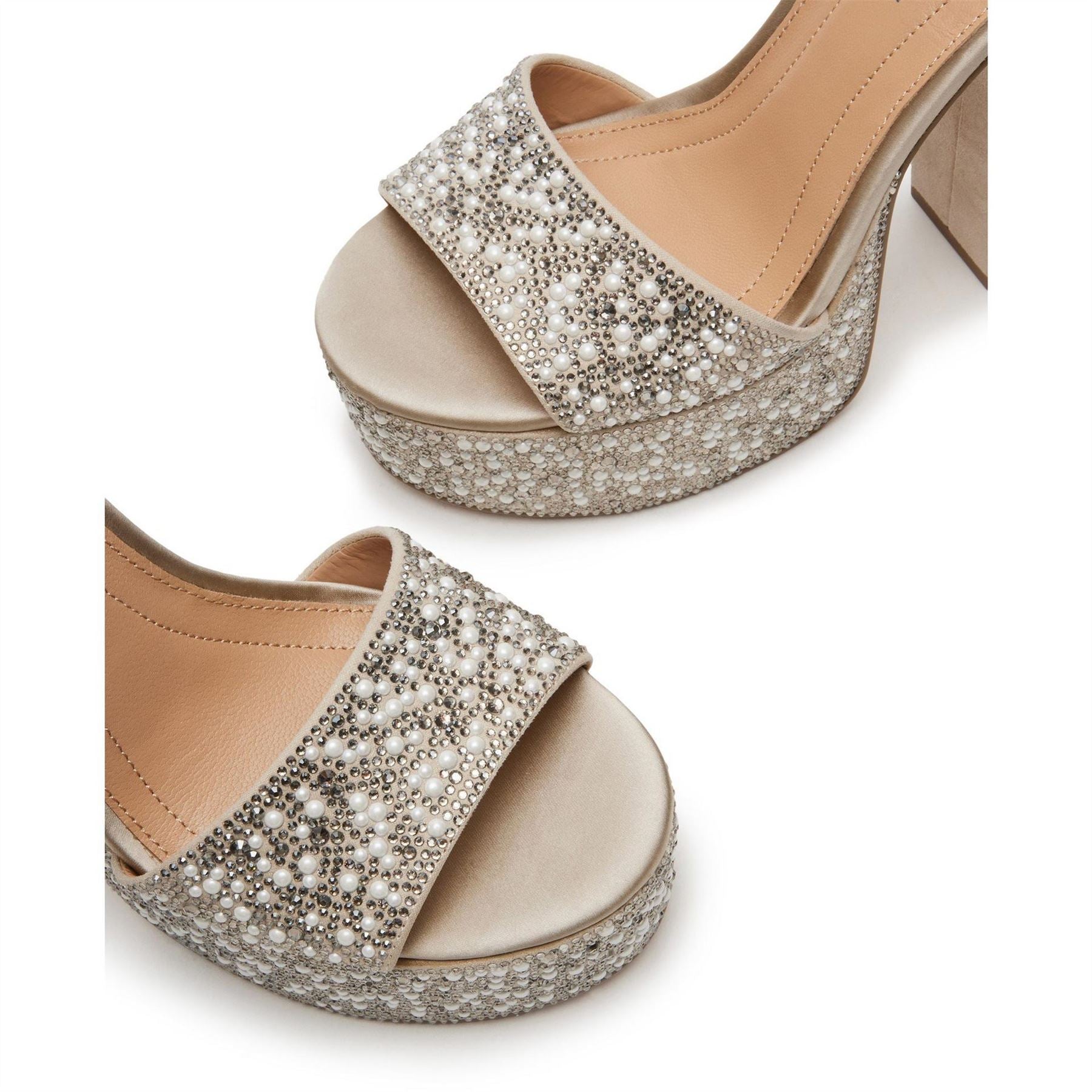Steve Madden Glam High Heel Open Toe Textured Sandals
