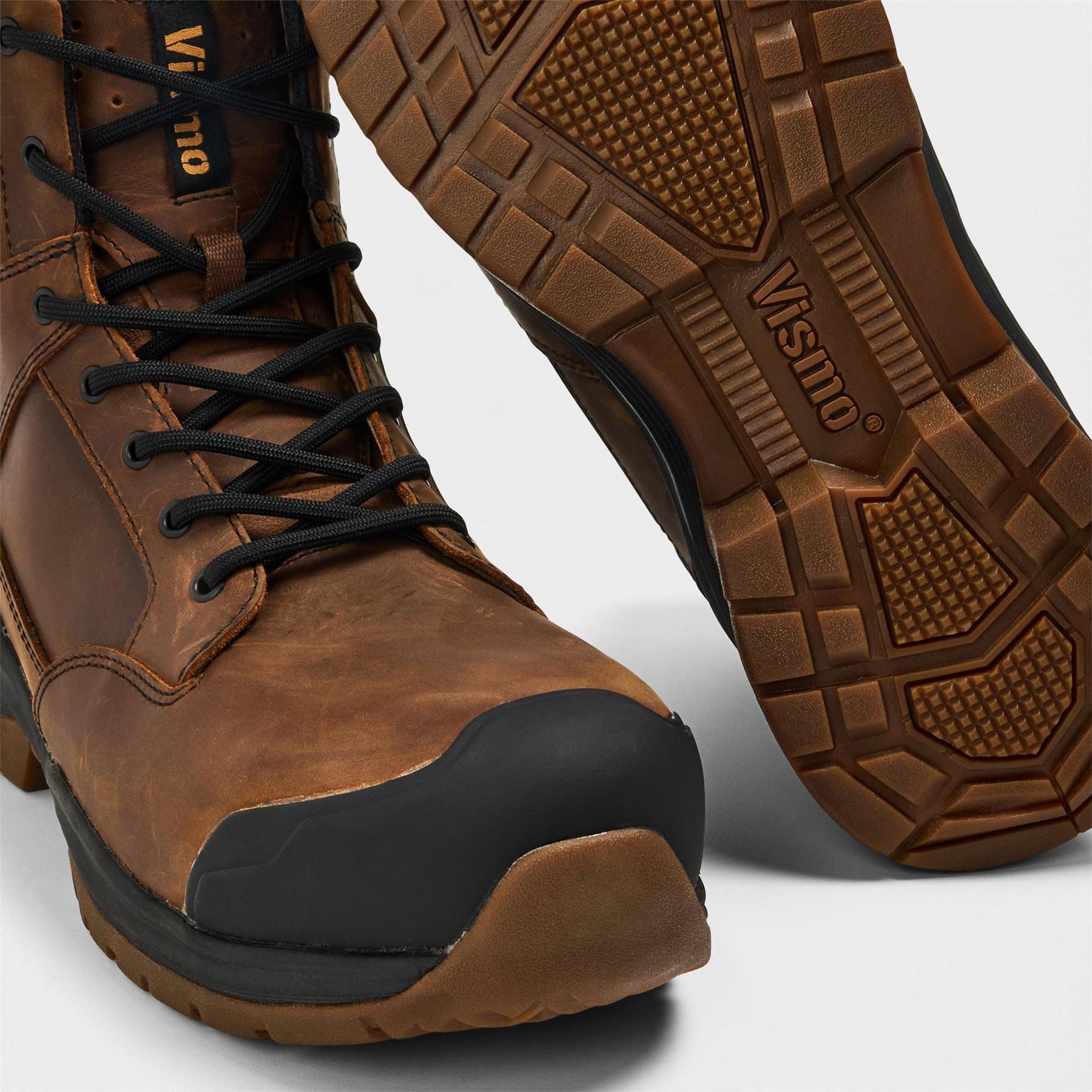 Vismo Adults Safety Steel Toe Cap Boot