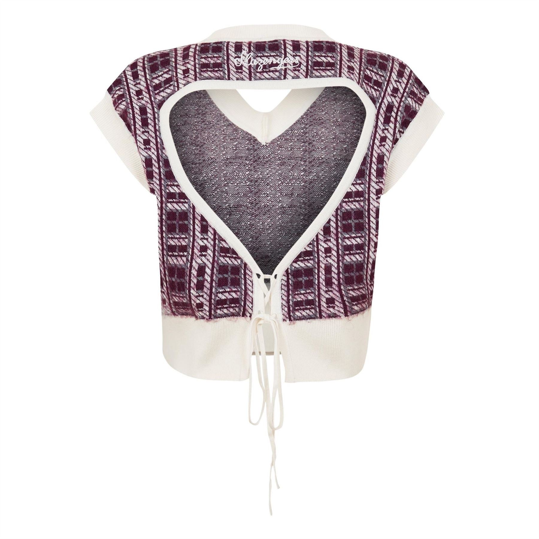 Slazenger Court Women’s Post Match Plaid Knitted Vest