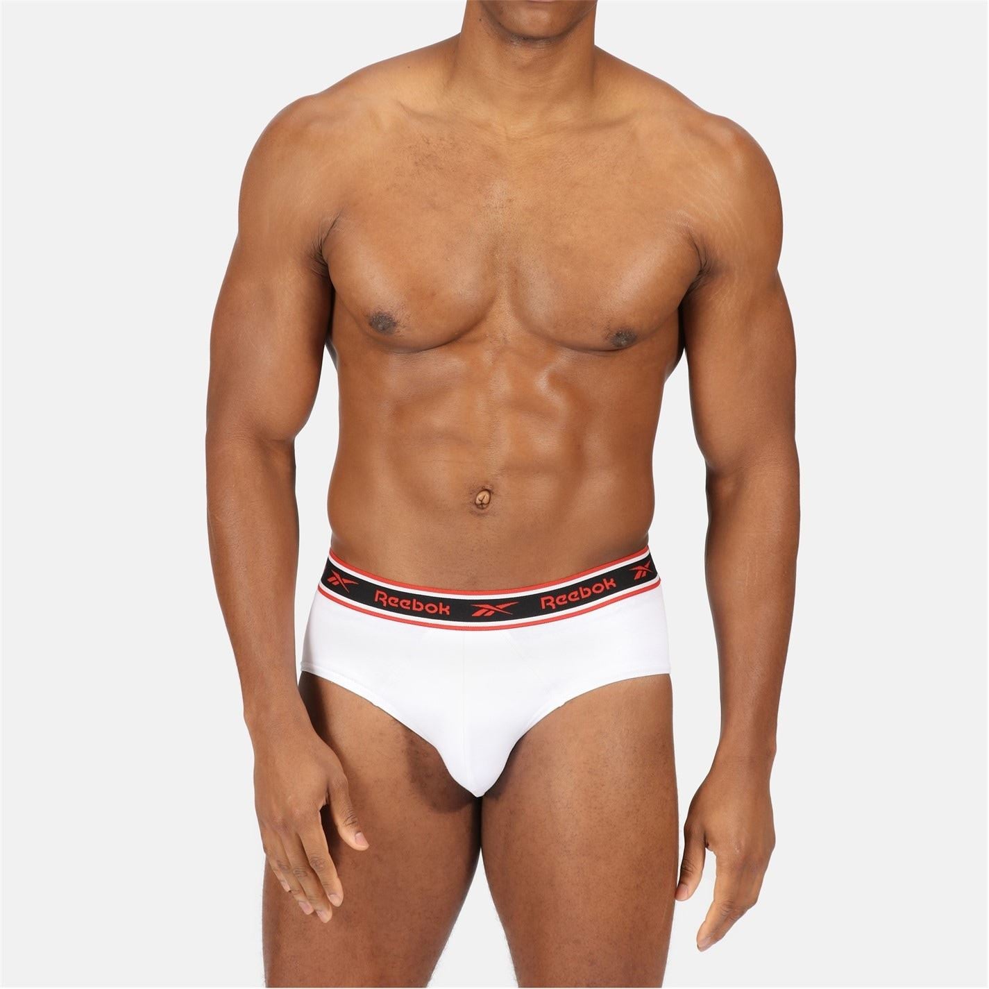 Reebok Mens 3 Pack Cotton Elastane Briefs
