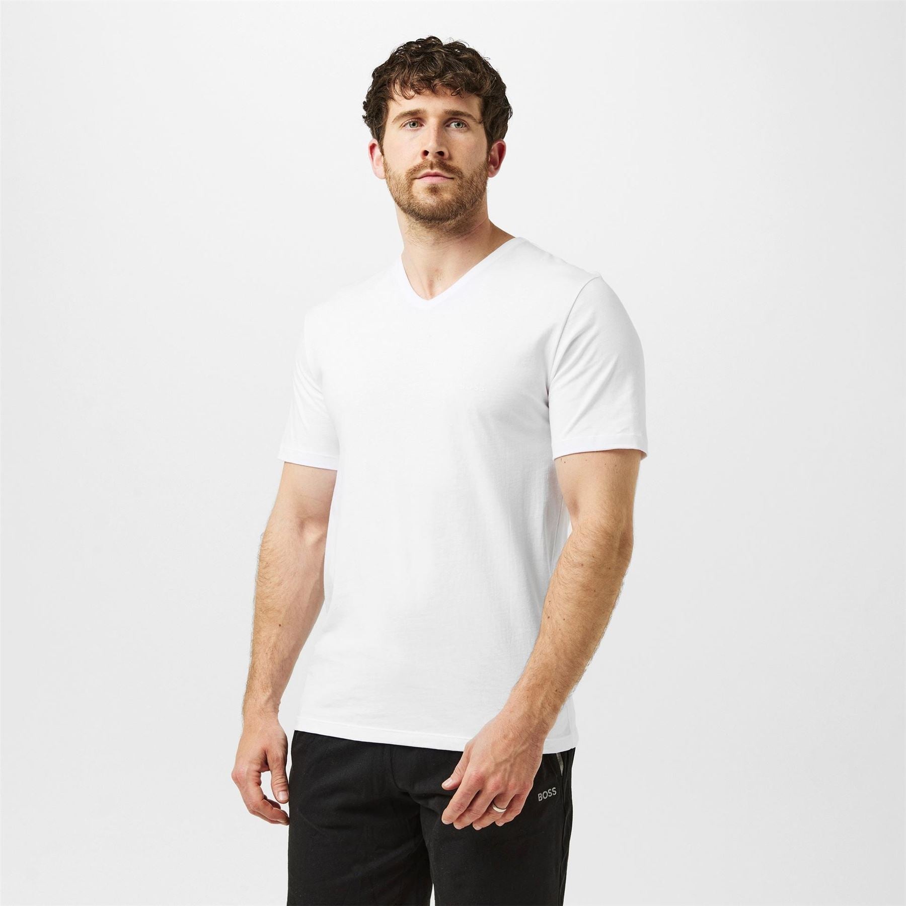 Boss V Neck 3 Pack T-Shirts, Soft Breathable Fabric