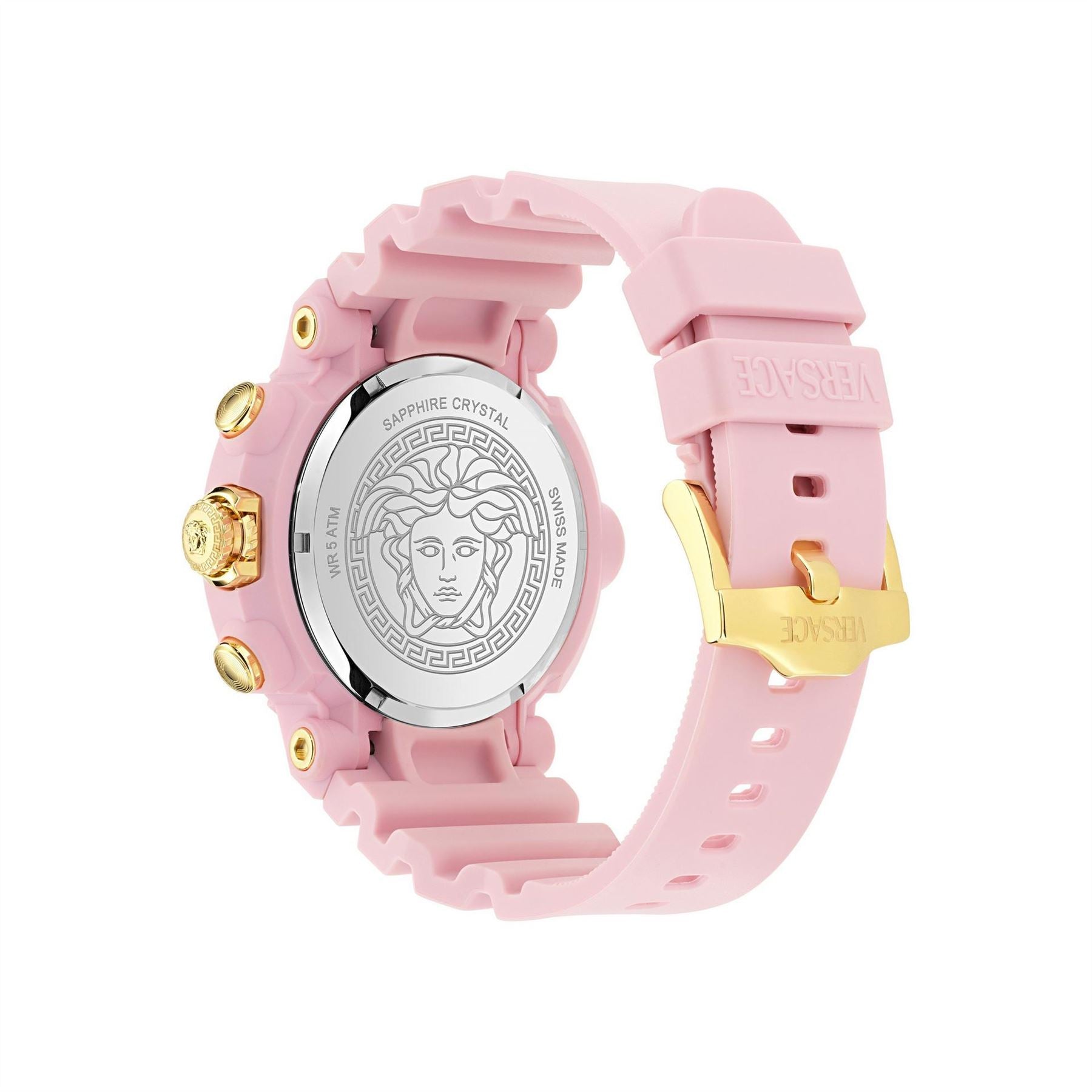 Versace Chronograph Fashion Rubber Bracelet Analogue Watch