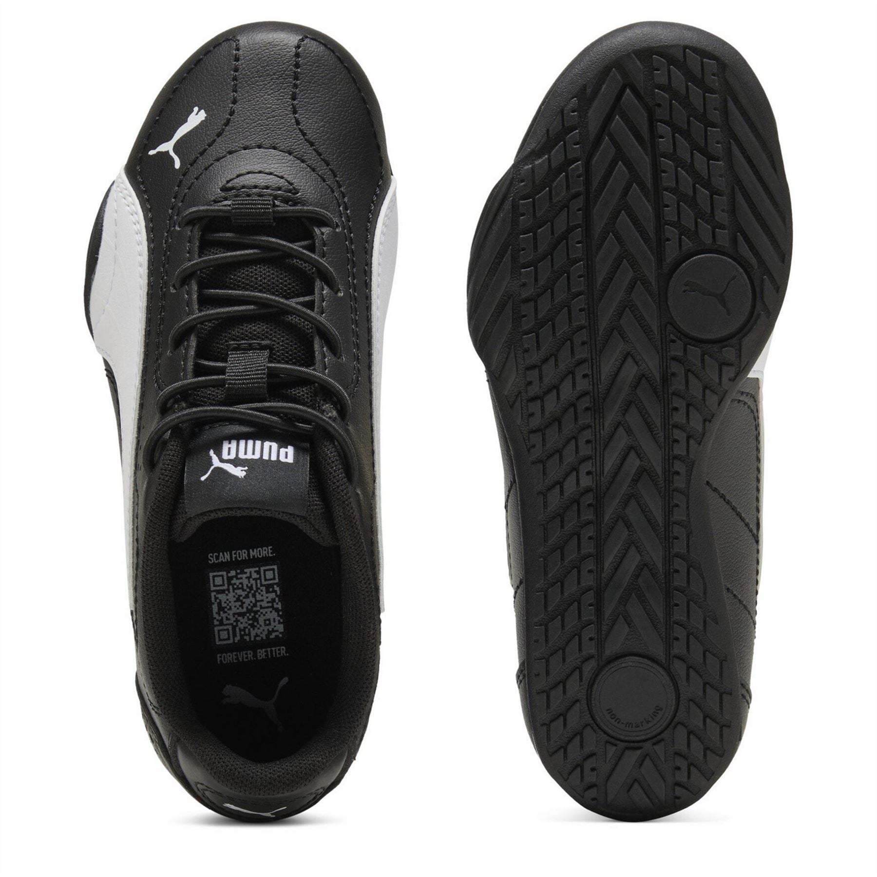 Puma Low Top Round Toe Flat Heel Sneakers