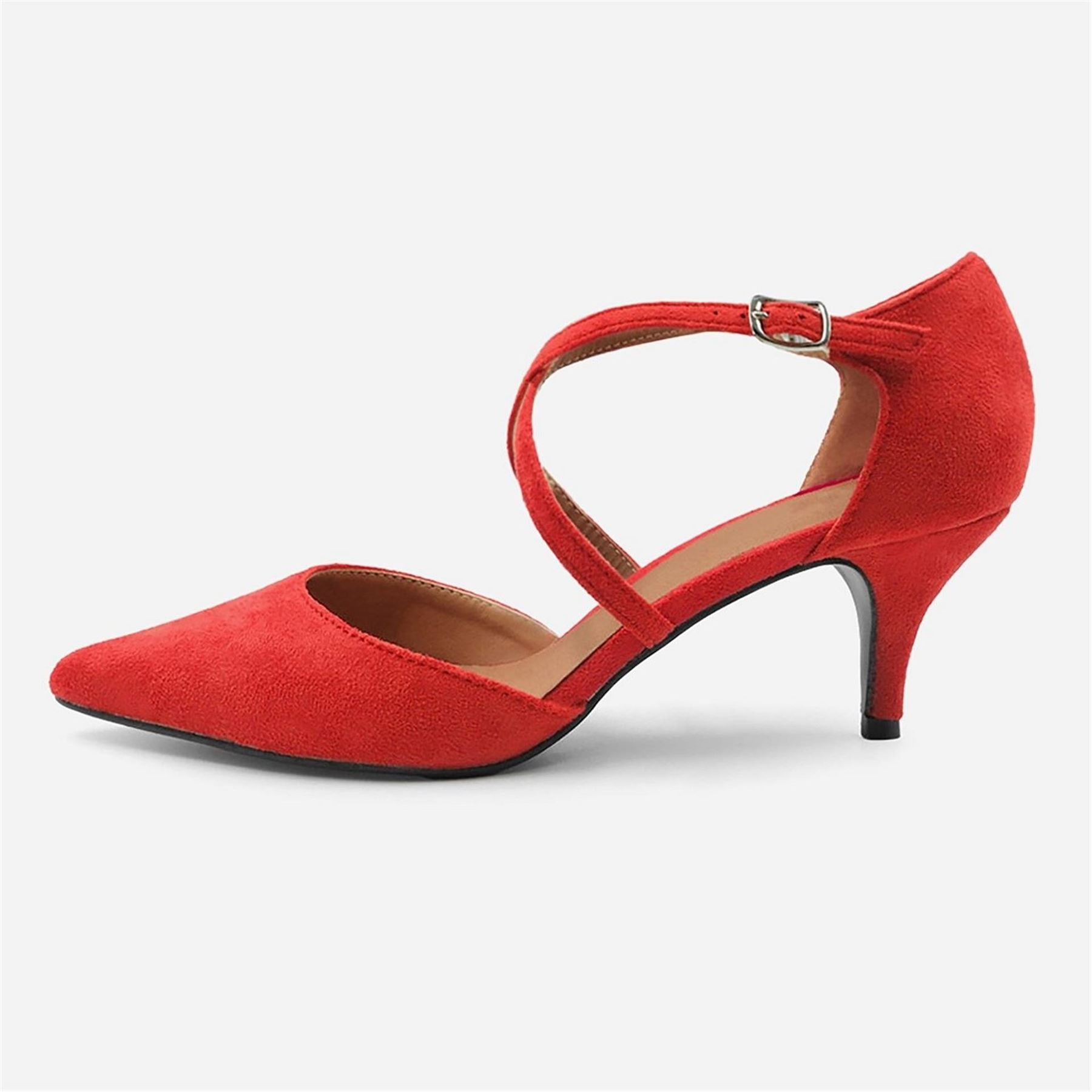 Wheres That From Faux Suede Kennedi Low Kitten Heels Ladies