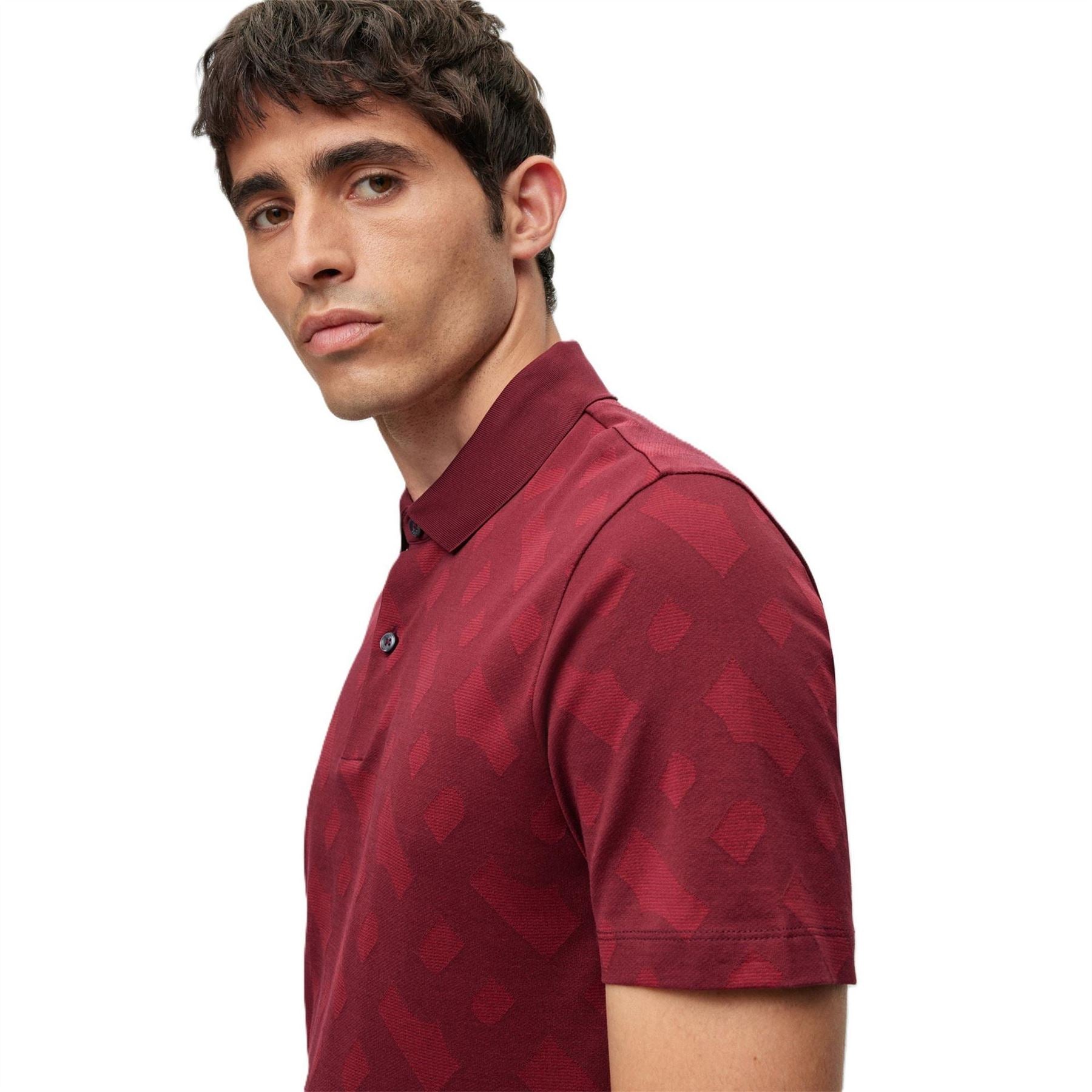 Boss Collared Neck Short Sleeve Regular Fit Shirt