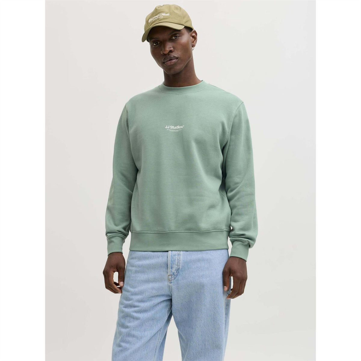 Jack and Jones Jjesoho Crew Neck Cotton Sweatshirt