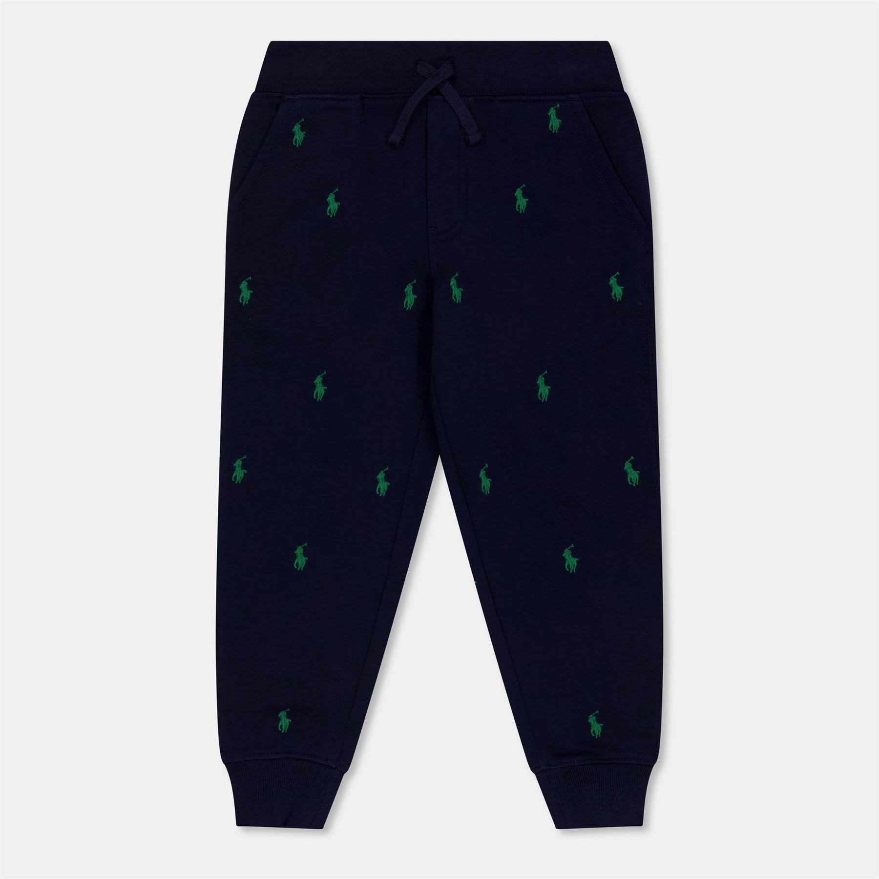 Polo Ralph Lauren All Over Logo Patterned Ribbed Cuff Joggers