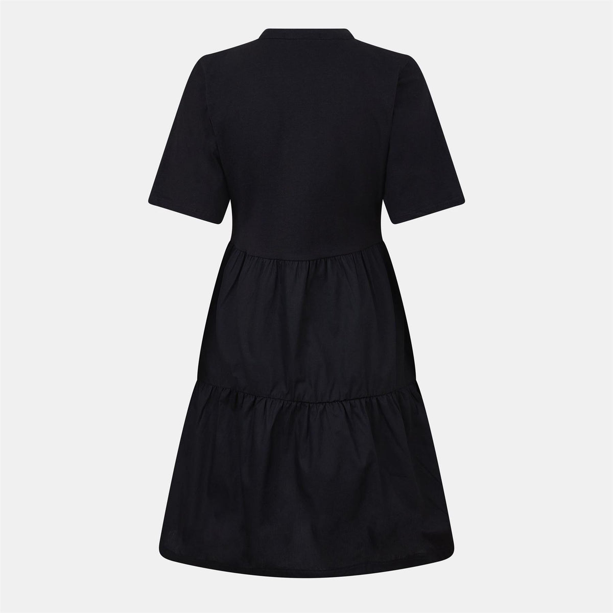 Threadbare Alexis Tie Neck Short Sleeve Knee Length Tiered Dress