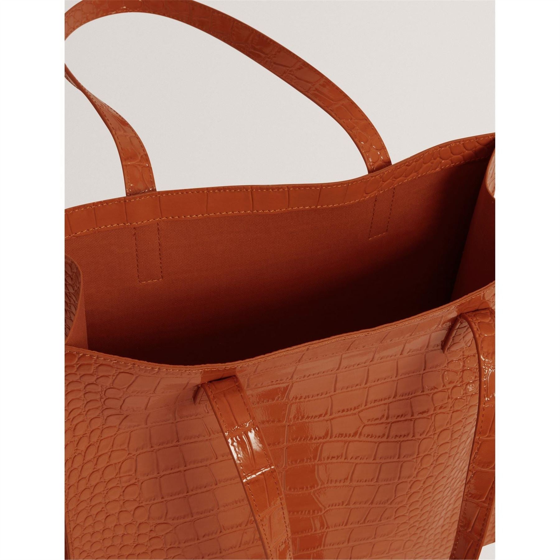 Ted Baker Croc Icon Snake Skin Textured Embossed Tote