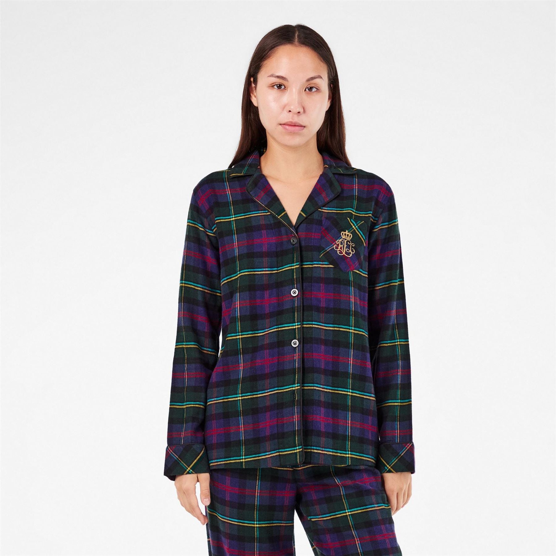 Lauren by Ralph Lauren Collared Neck Long Sleeve Pyjama Set