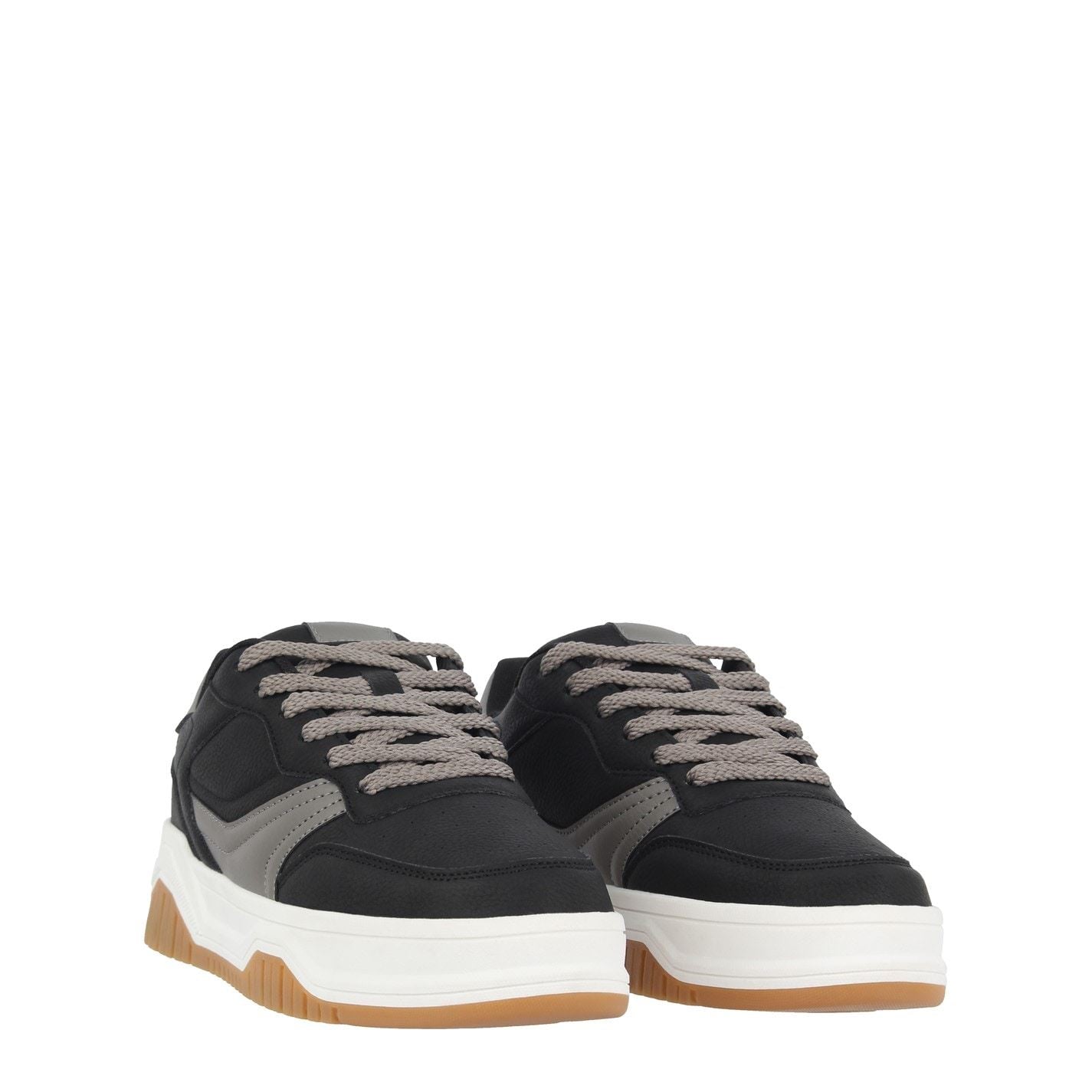 Fabric JN54 Round Toe Flat Heel Trainers