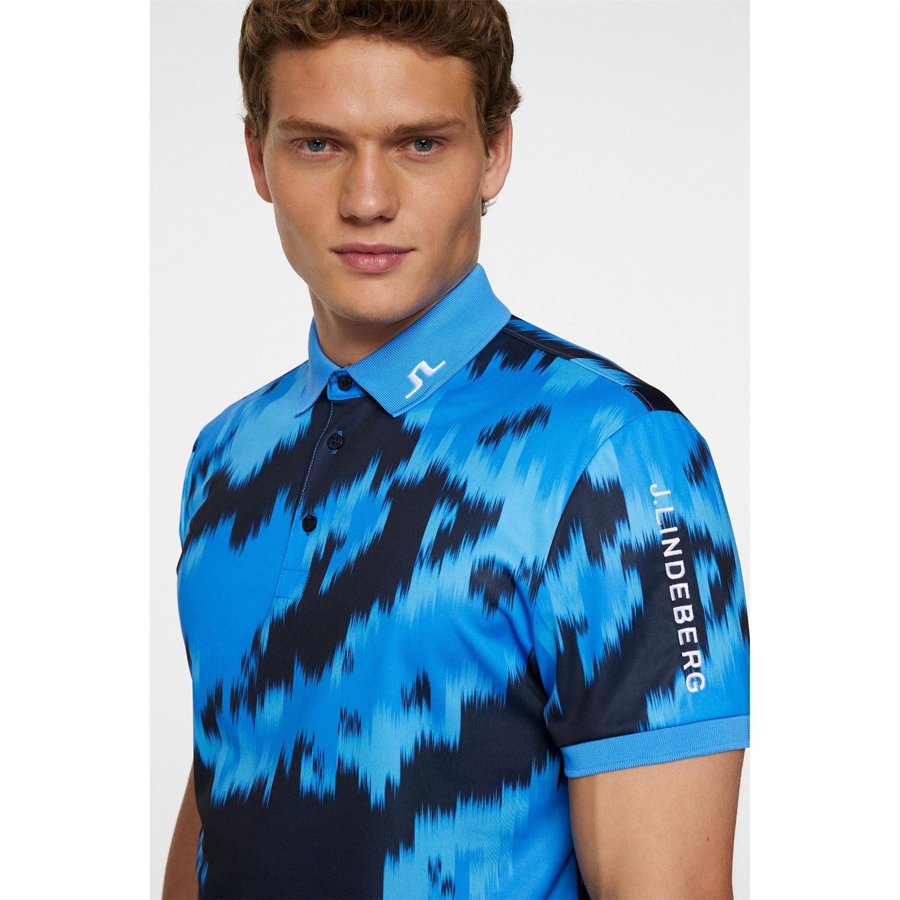 J Lindeberg Golf Tech Print Polo Sn52