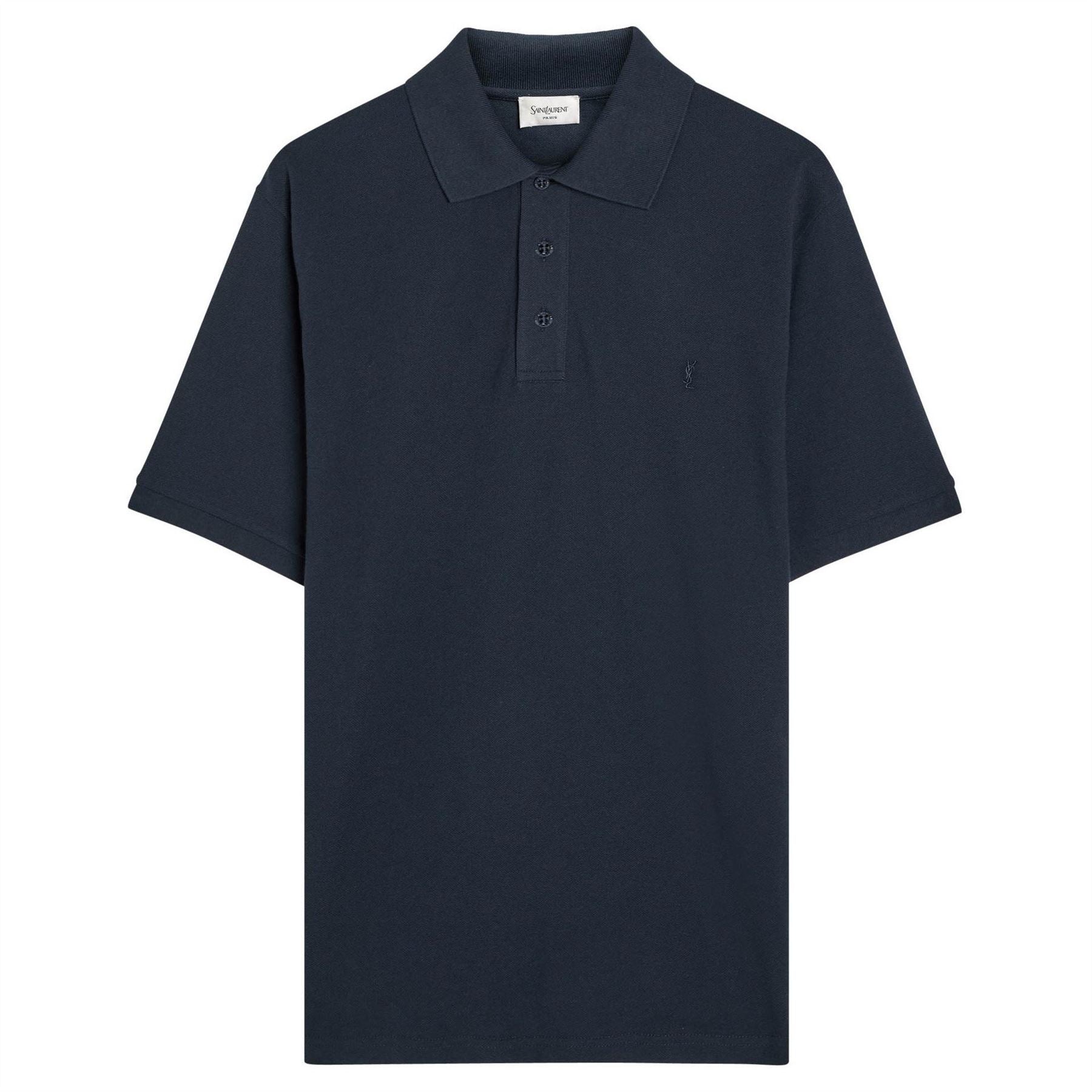 Saint Laurent Pique Coton Polyester Polo