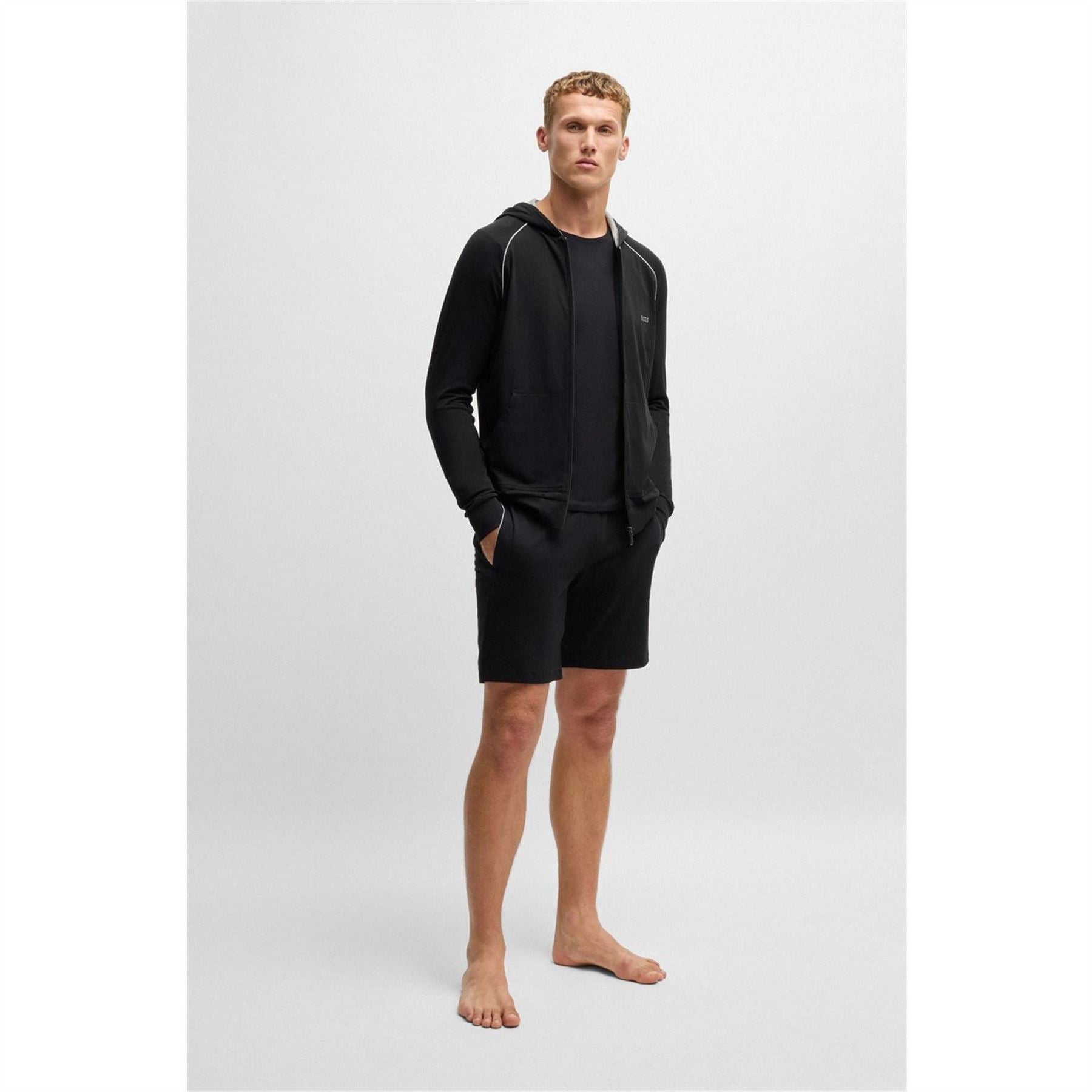 Boss BOSS Mix  And  Match Zipped Hoodie   Full Zip Closure