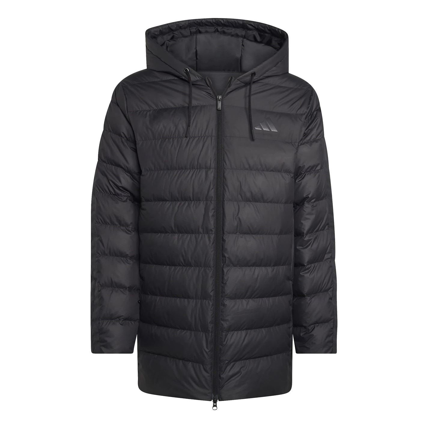adidas Solid Patterned Hooded Down Puffer Coat