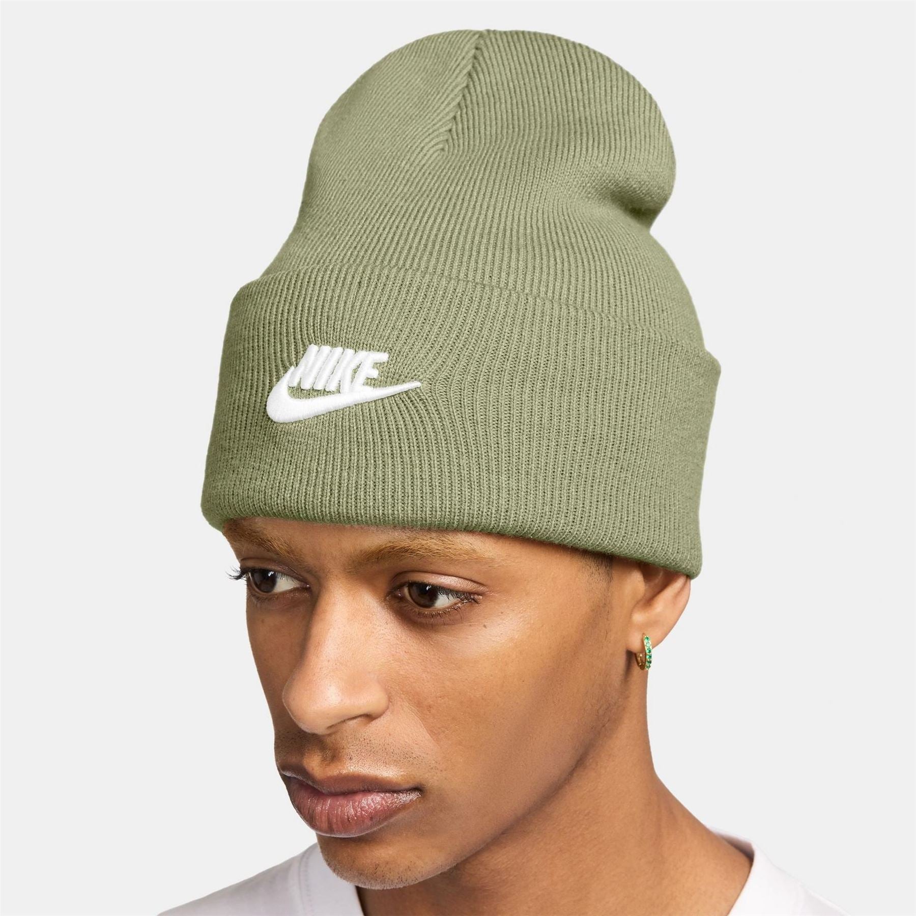 Nike Nsw Peak Wordmark Logo Adjustable Cuff Beanie