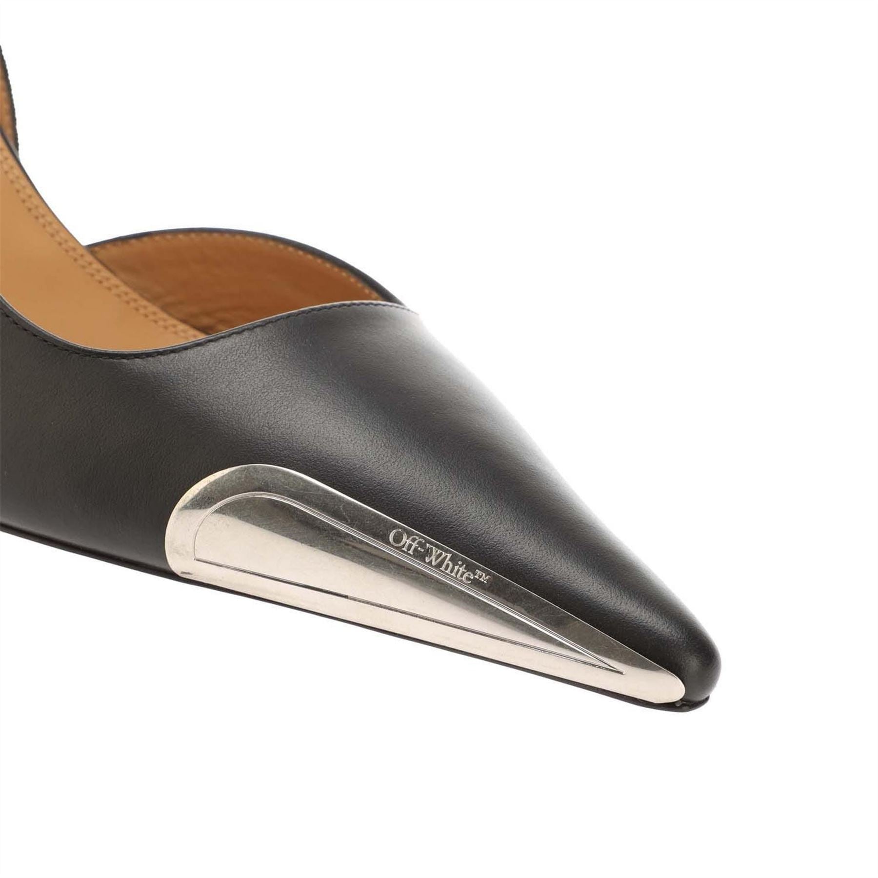 Off White Allen Frame Slingback Pumps