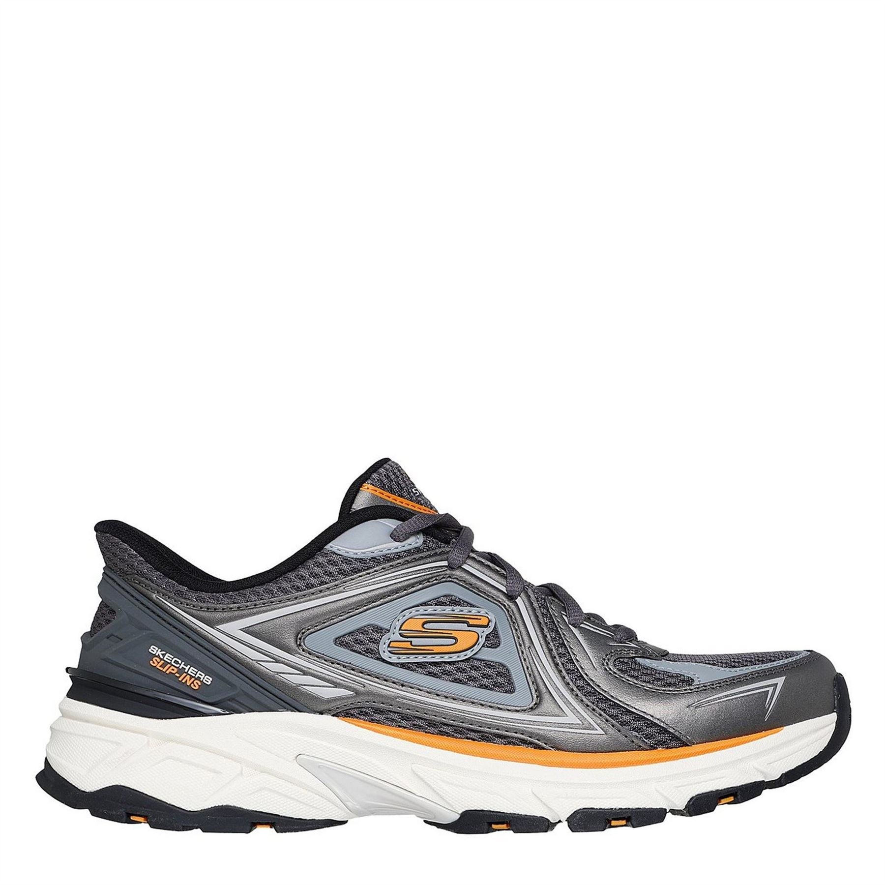 Skechers Mens Ins Metallic Overlay Mesh Snea Slip On Runners