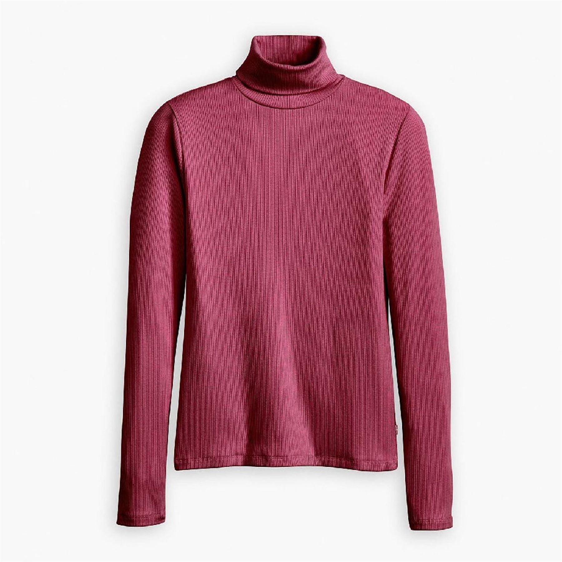 Levis Dreamy Turtleneck Burgundy Long Sleeve T Shirt