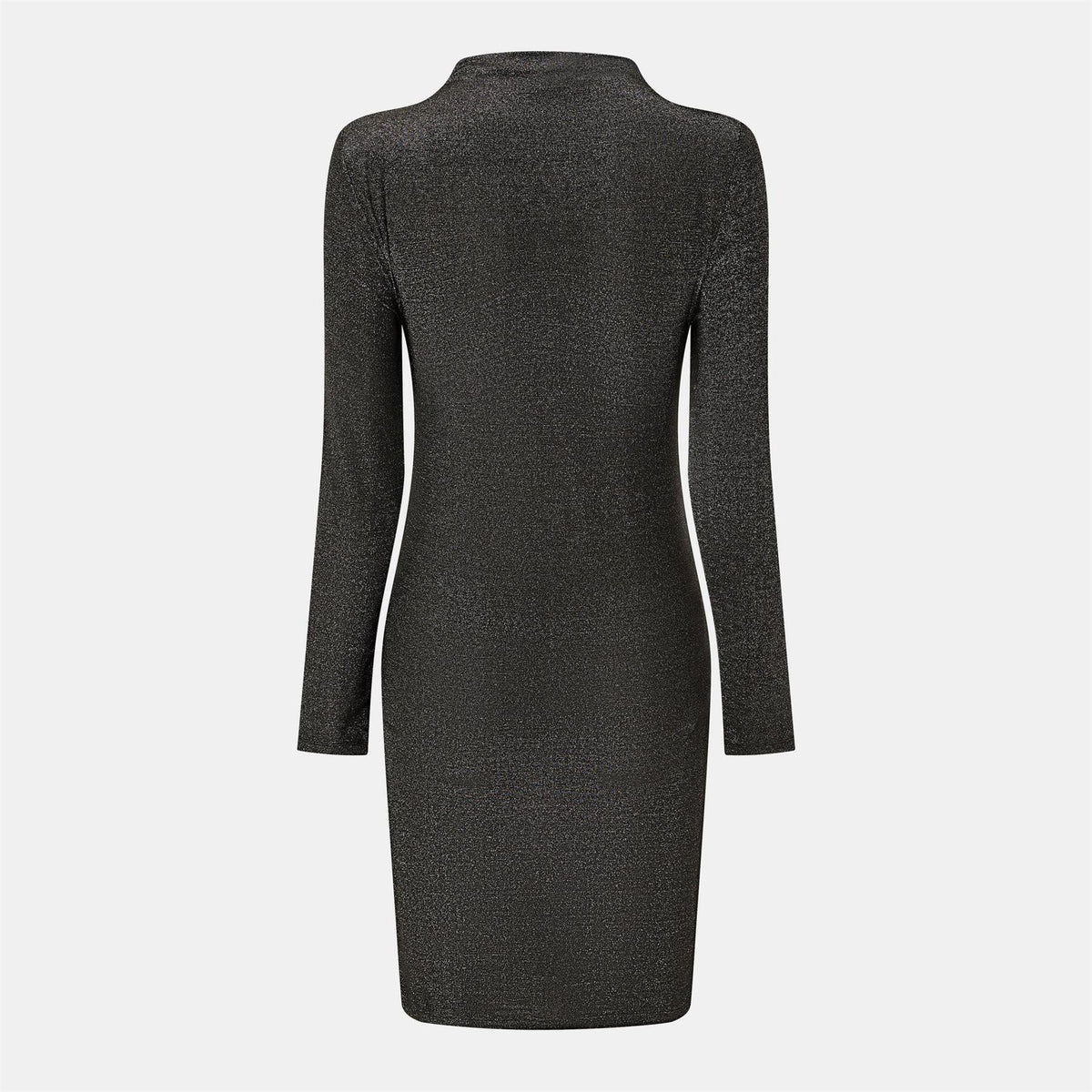 Pieces Knit Glitter High Neck Mini Bodycon Dress