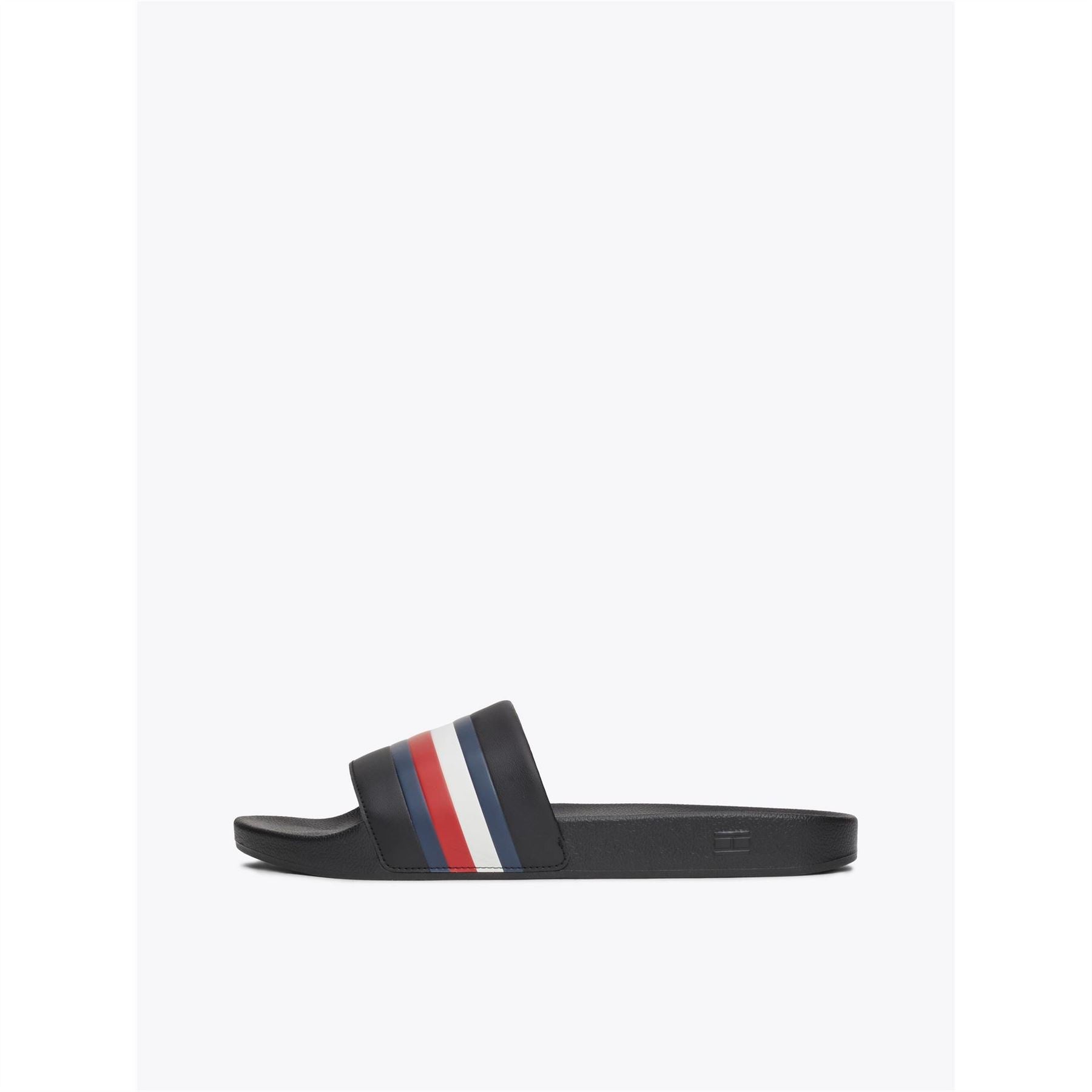 Tommy Hilfiger Stripe Patterned Open Toe Slide Sandals