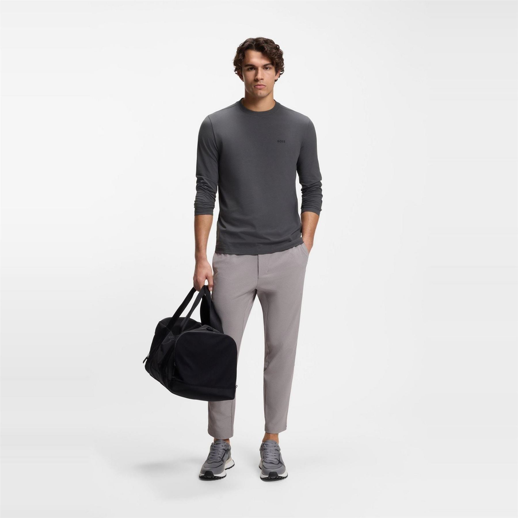 Boss Green Long Sleeve T-Shirt With Iconic Logo Detail