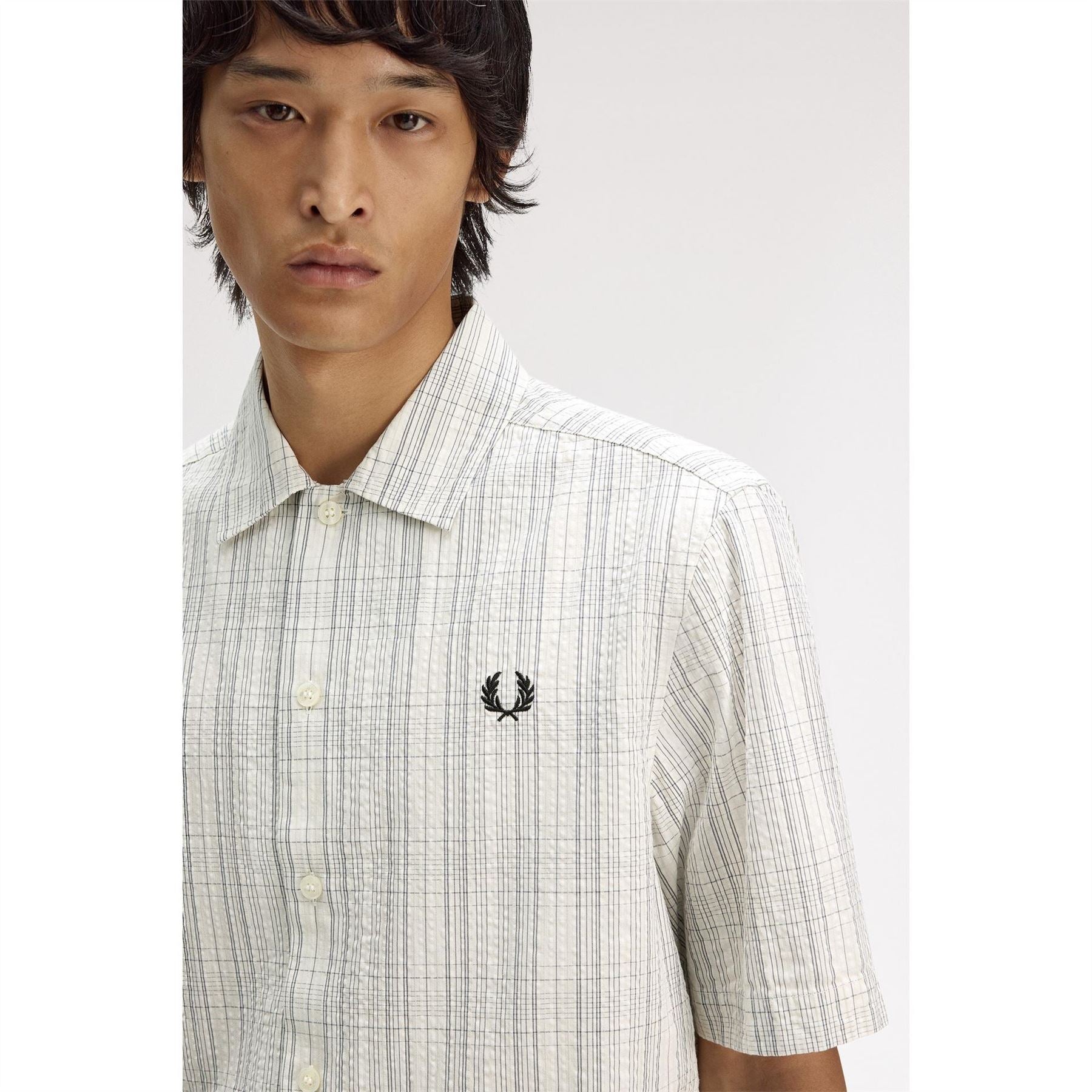 Fred Perry Patterned Short Sleeve Shirt