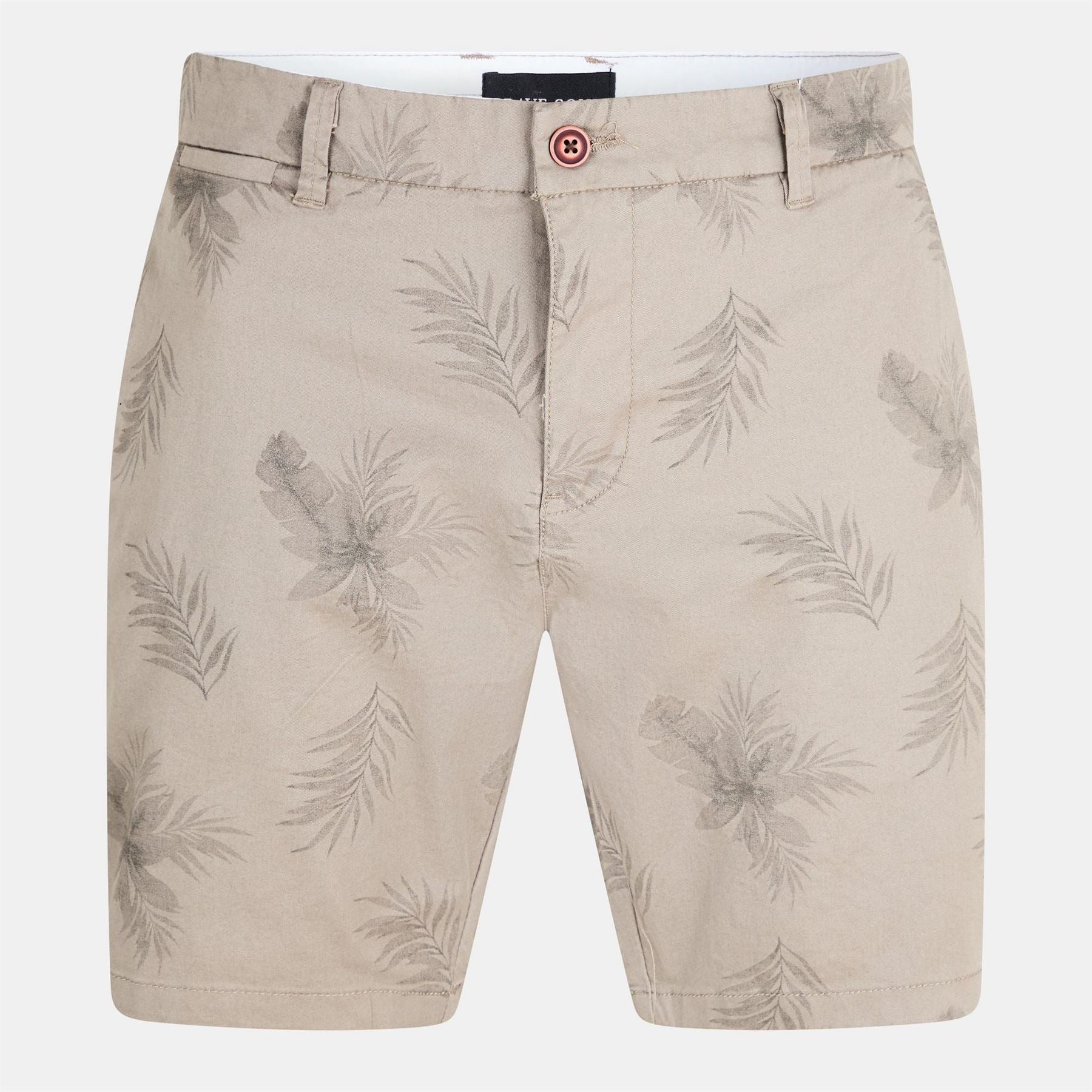 Brave Soul Shorts With Leaf Print