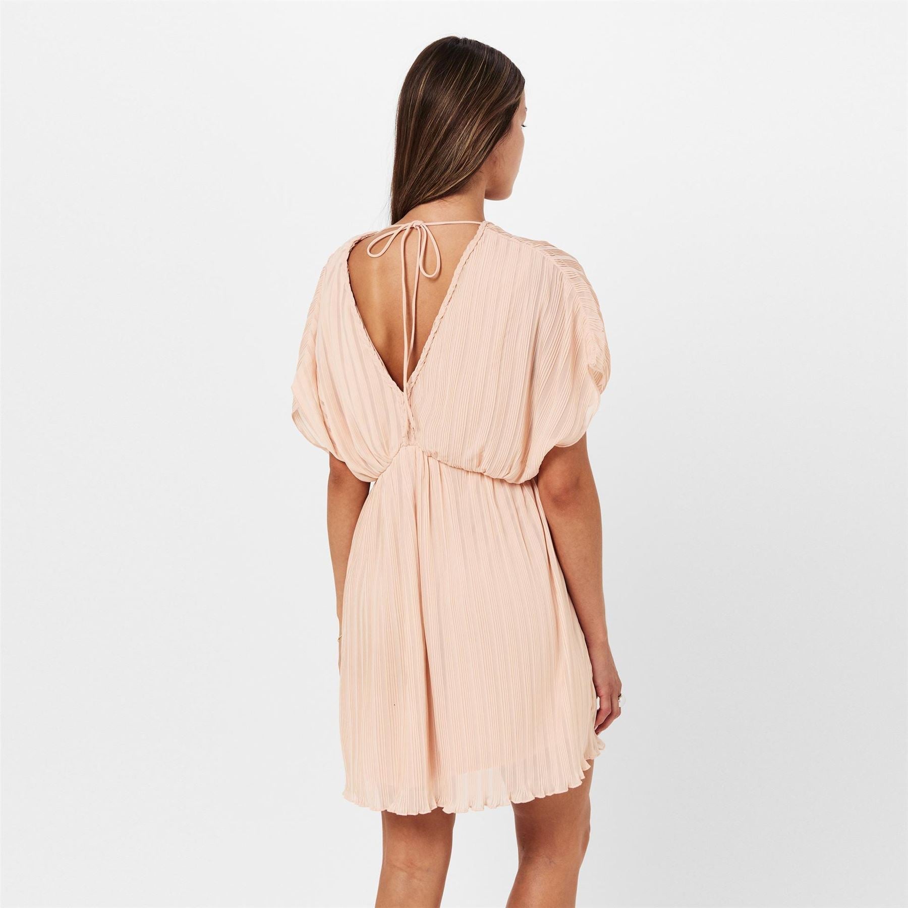 French Connection Chathia V-Neck Short Sleeve Mini Dress