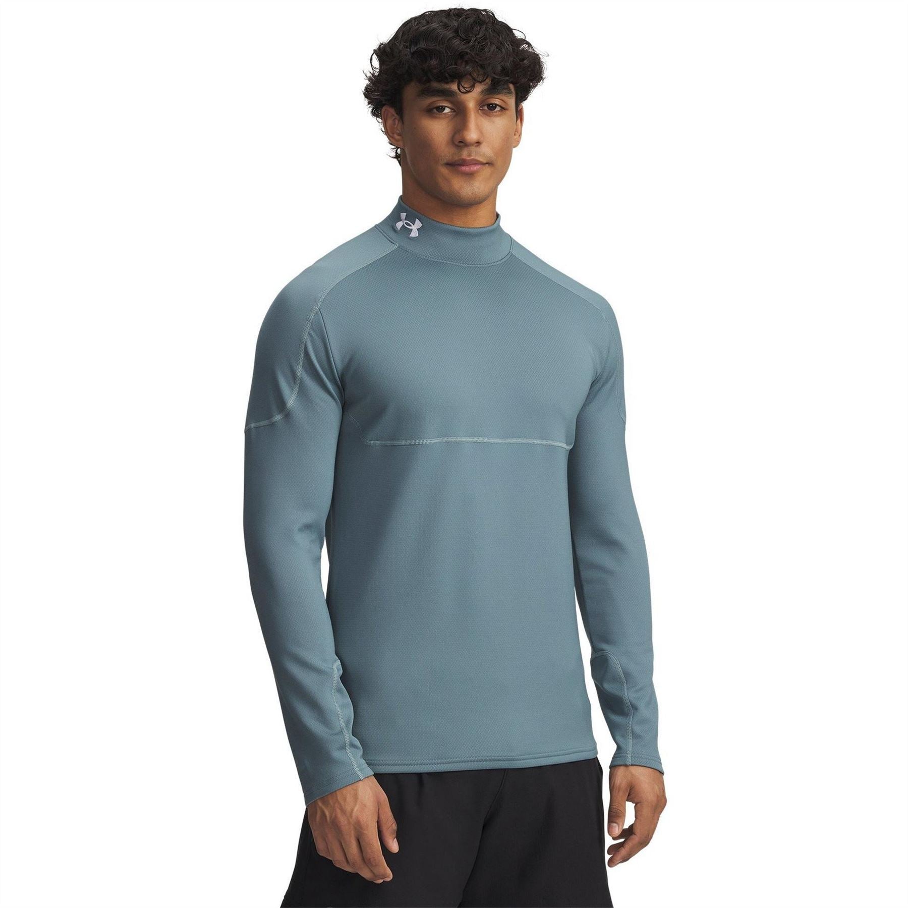 Under Armour Mock Neck High Collar Raglan Sleeve Compression Fit Midlayer