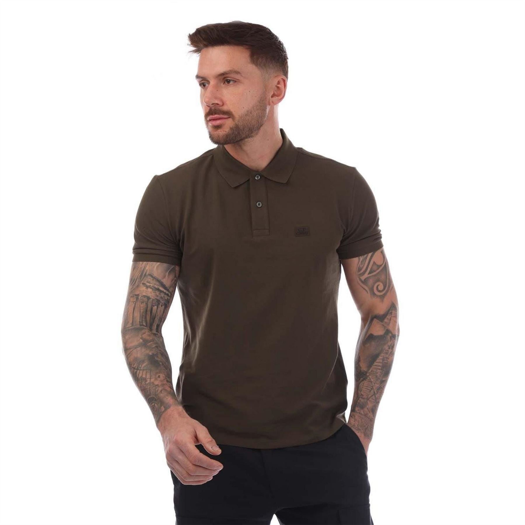 CP Company Piquet Logo Polo Shirt