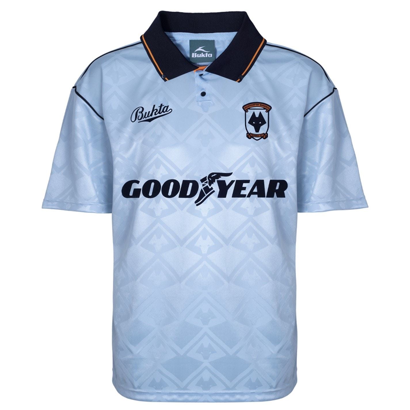 Score Draw Wolverhampton Wanderers 1992 Retro Away Shirt Adults